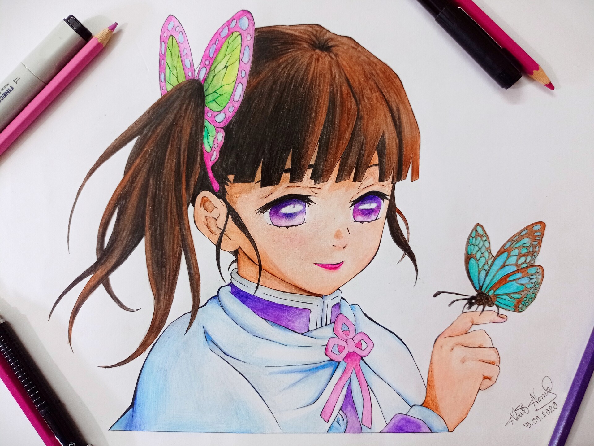 How to Draw Anime Boy Characters with Colored Pencils  Hiro Kushida Sketch   YouTube