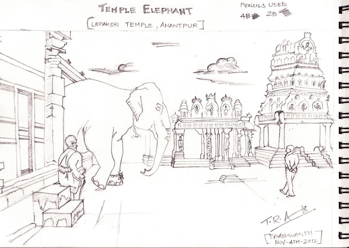 Lord Siva Temple Drawing by Kaliaperumal Bharathi  Fine Art America