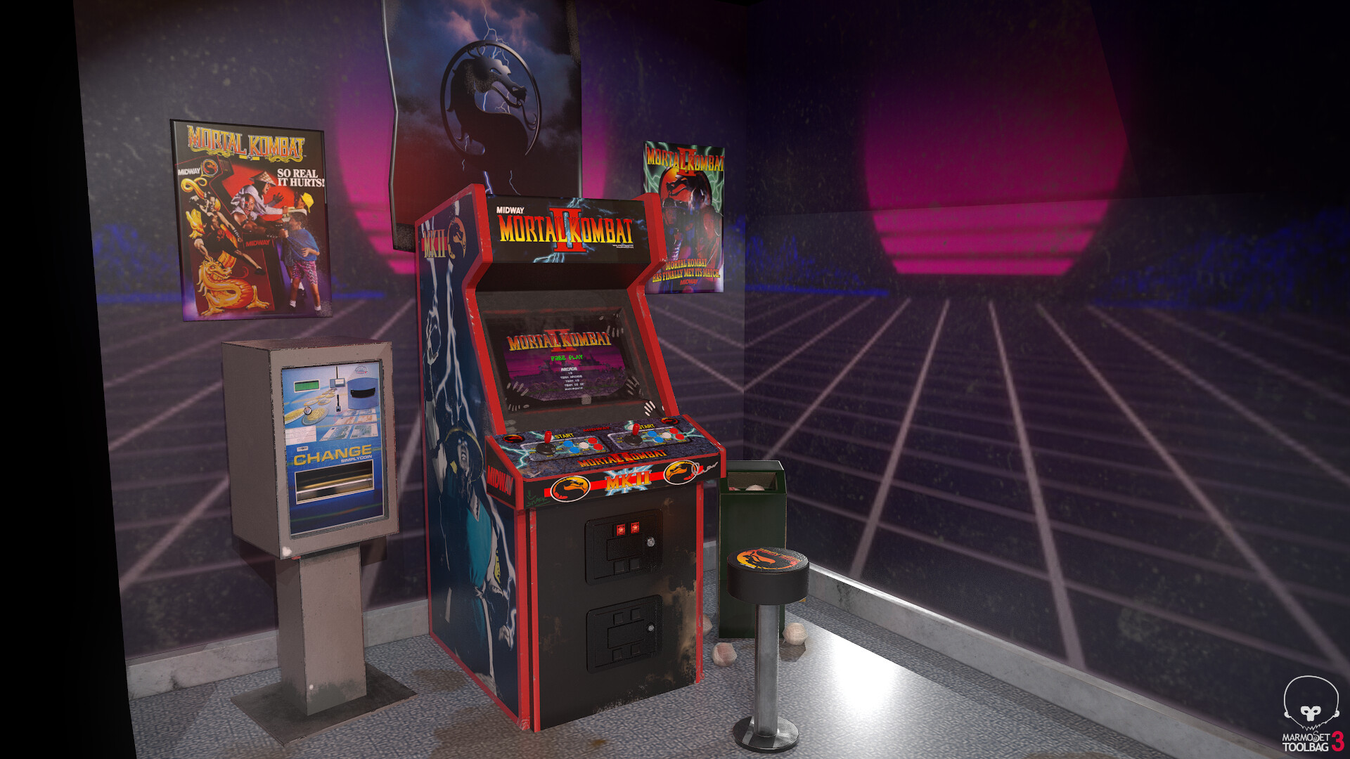 Mortal Kombat 2 Arcade Machine - Screenshot 2