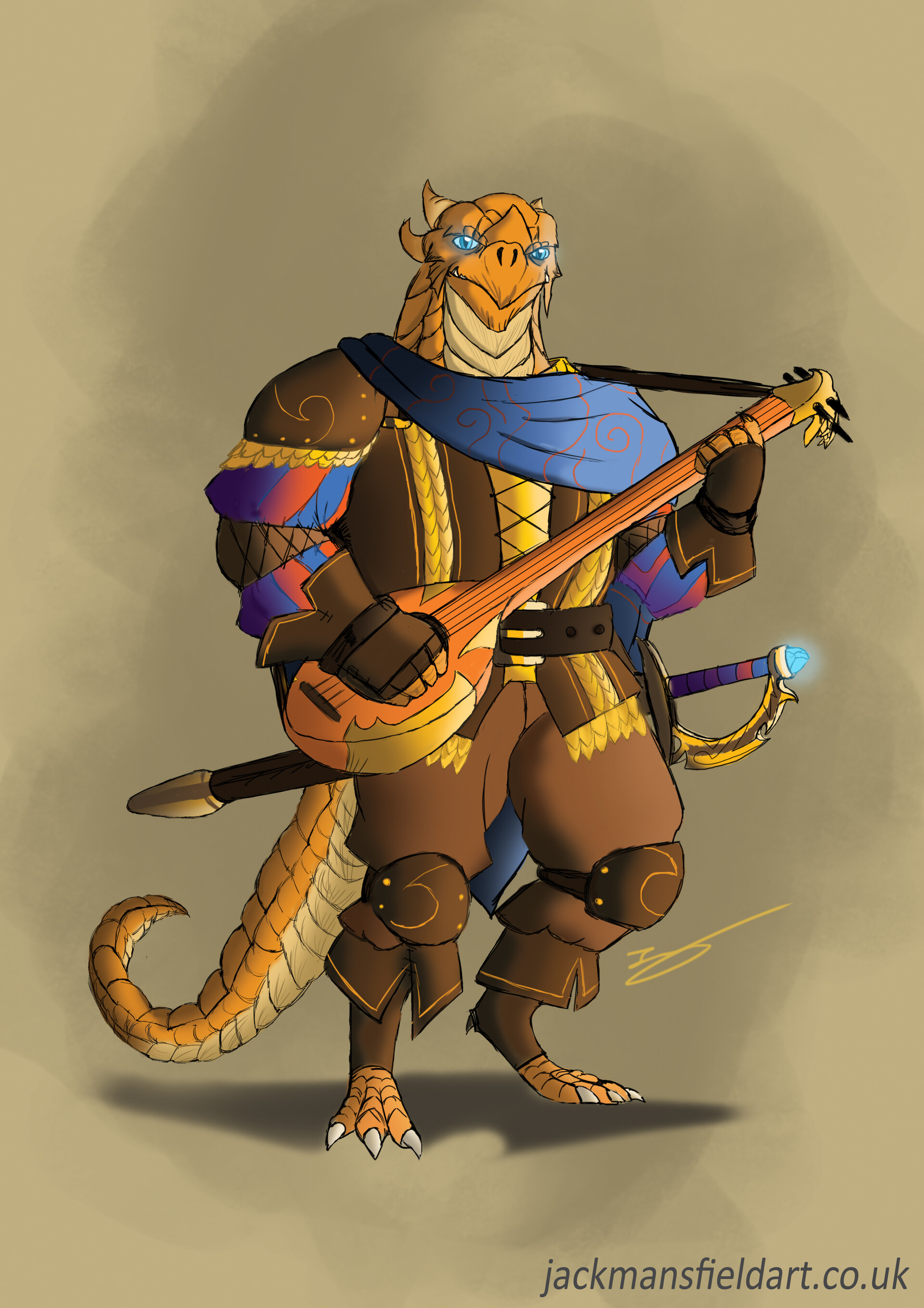 ArtStation Dragonborn Bard