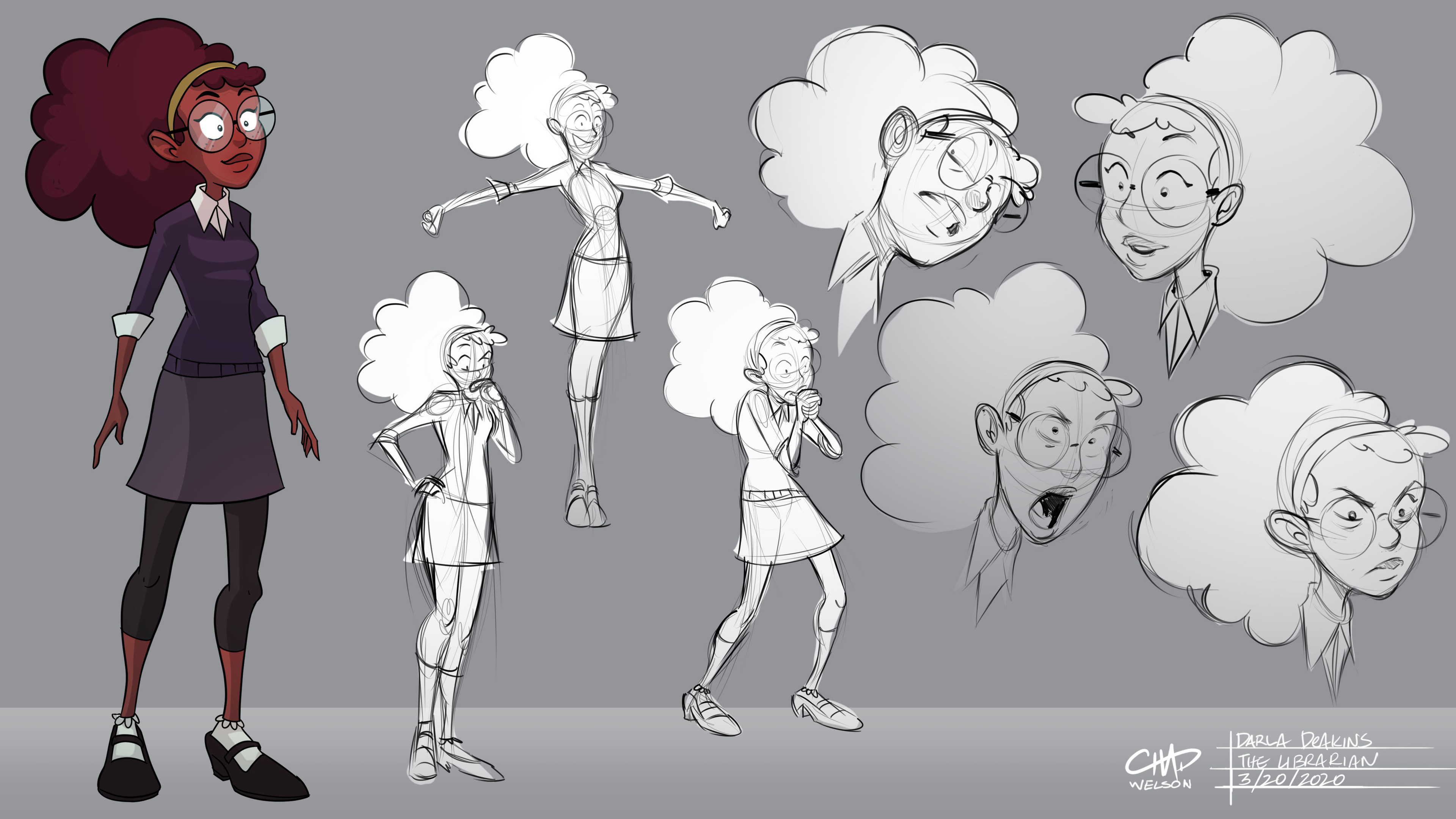 Darla Deakins, final design and expressions 