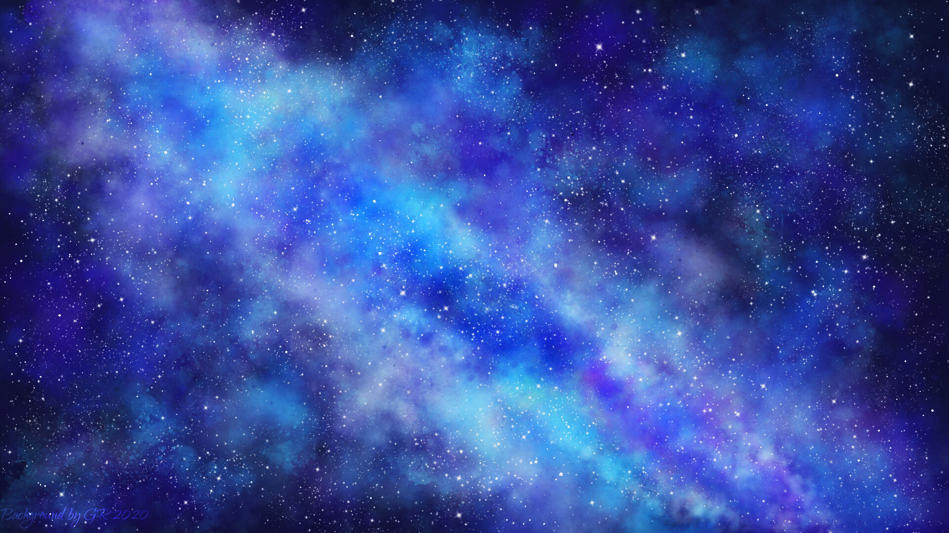 ArtStation - Blue Galaxy HD Background