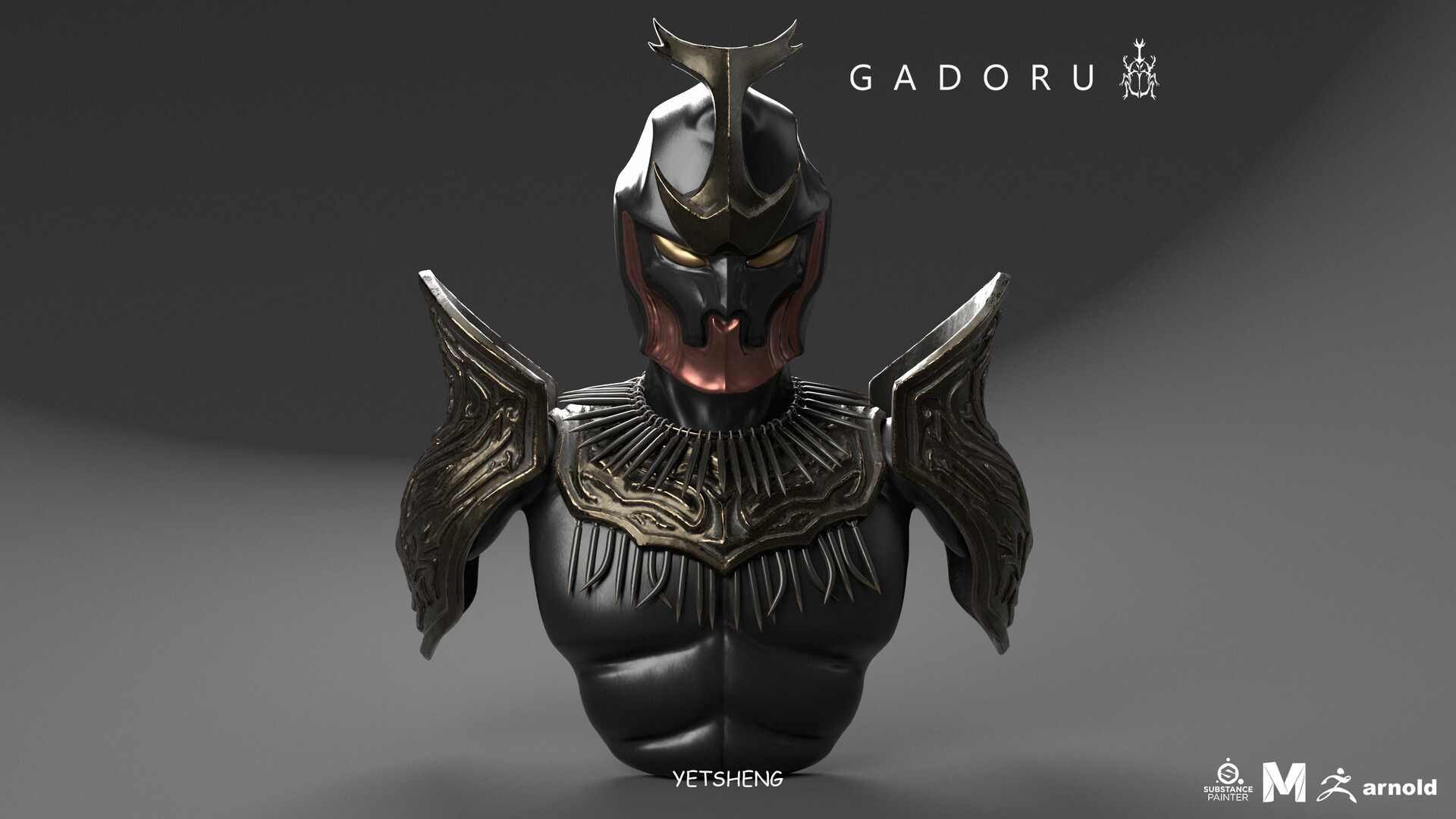 Artstation Textured Gadoru Sculpture Yet Sheng Lee