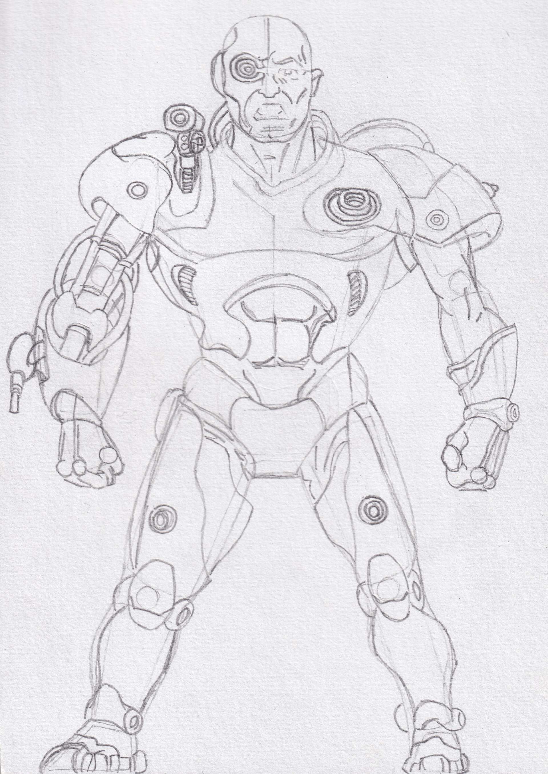 ThatComicBookArtist  Cyborg Comic Book Style Character