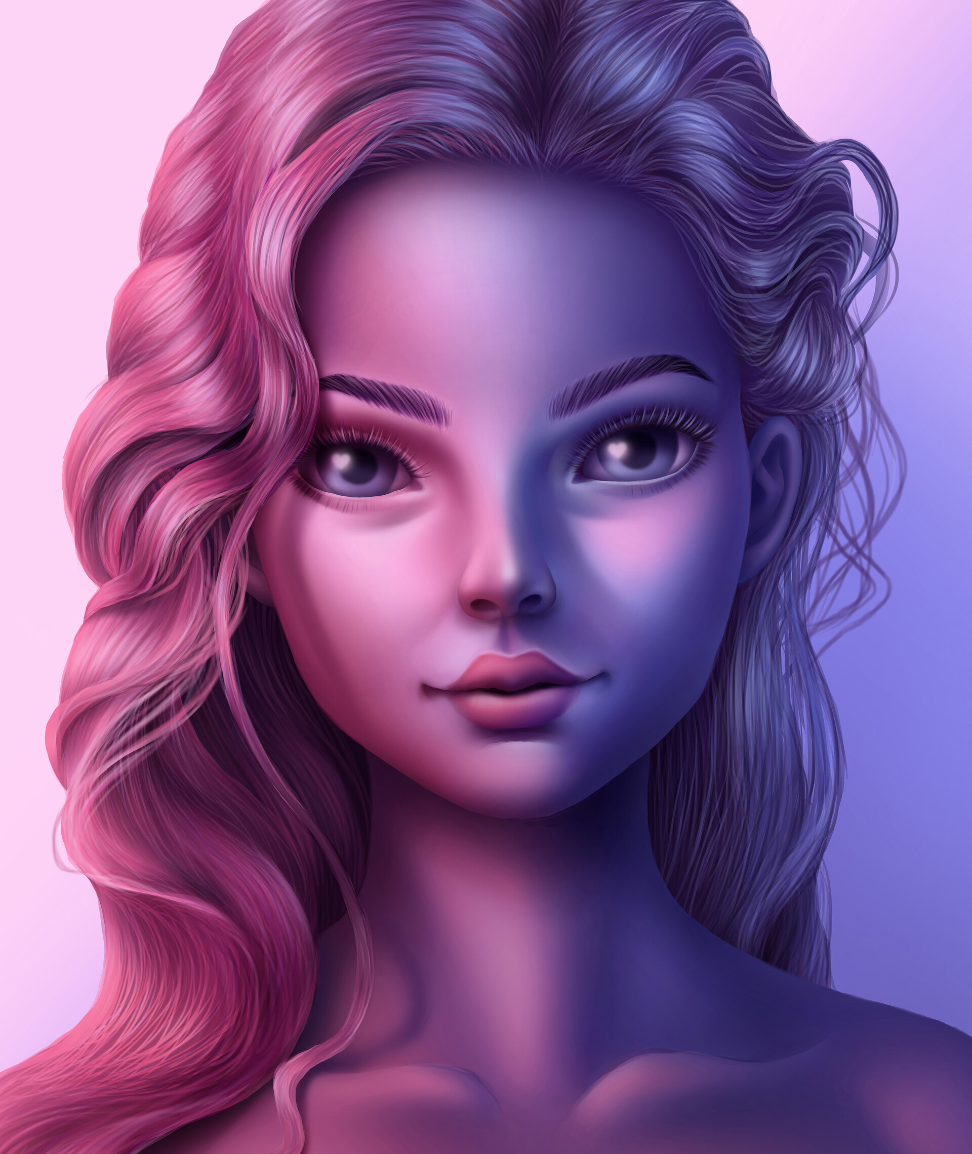 ArtStation - Pink Light Study