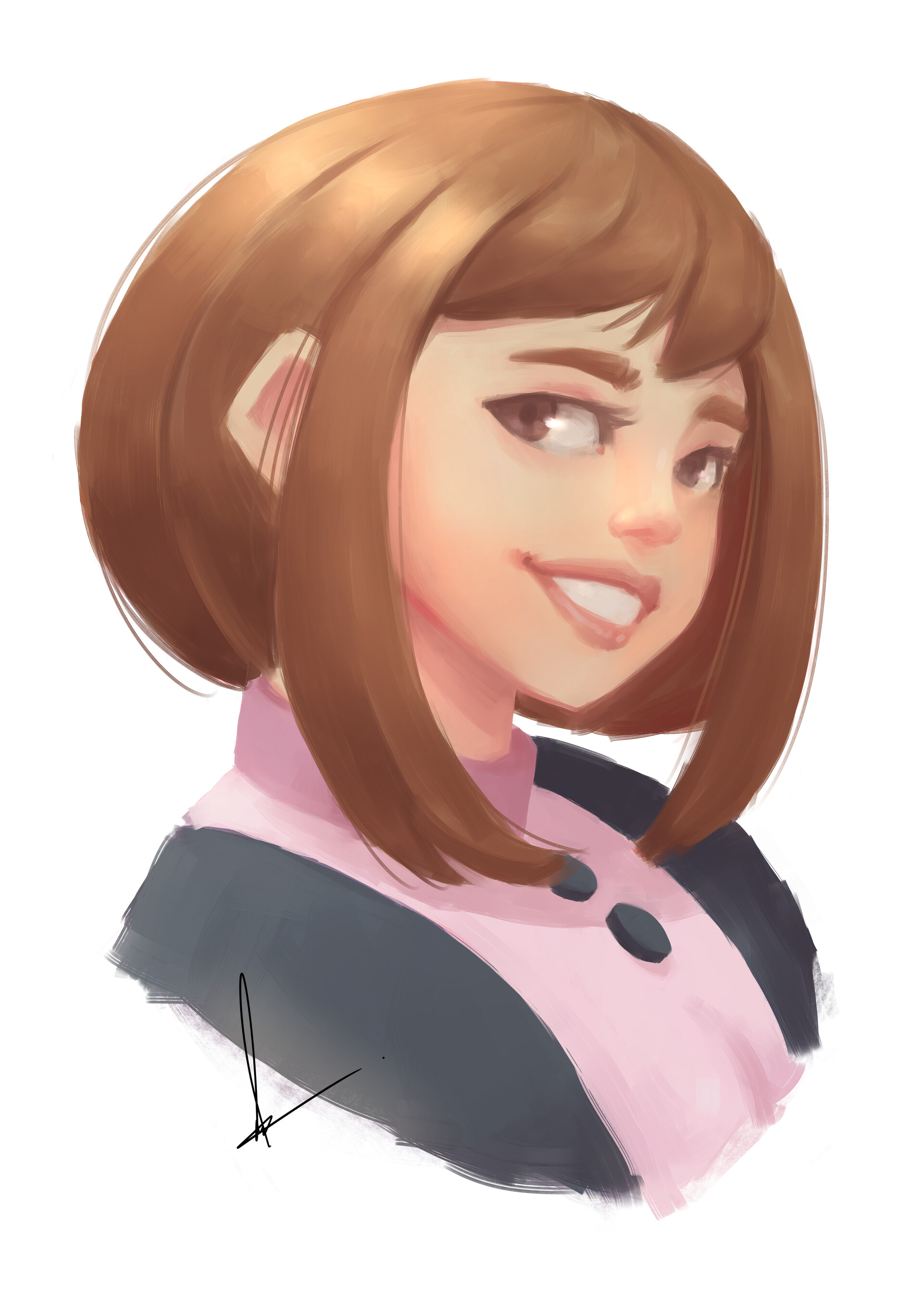 Muhammad Rizki Ferdiansyah Ochako Uraraka Fan Art Ochako uraraka fanart colored my hero academia boku no hero academia. ochako uraraka fan art