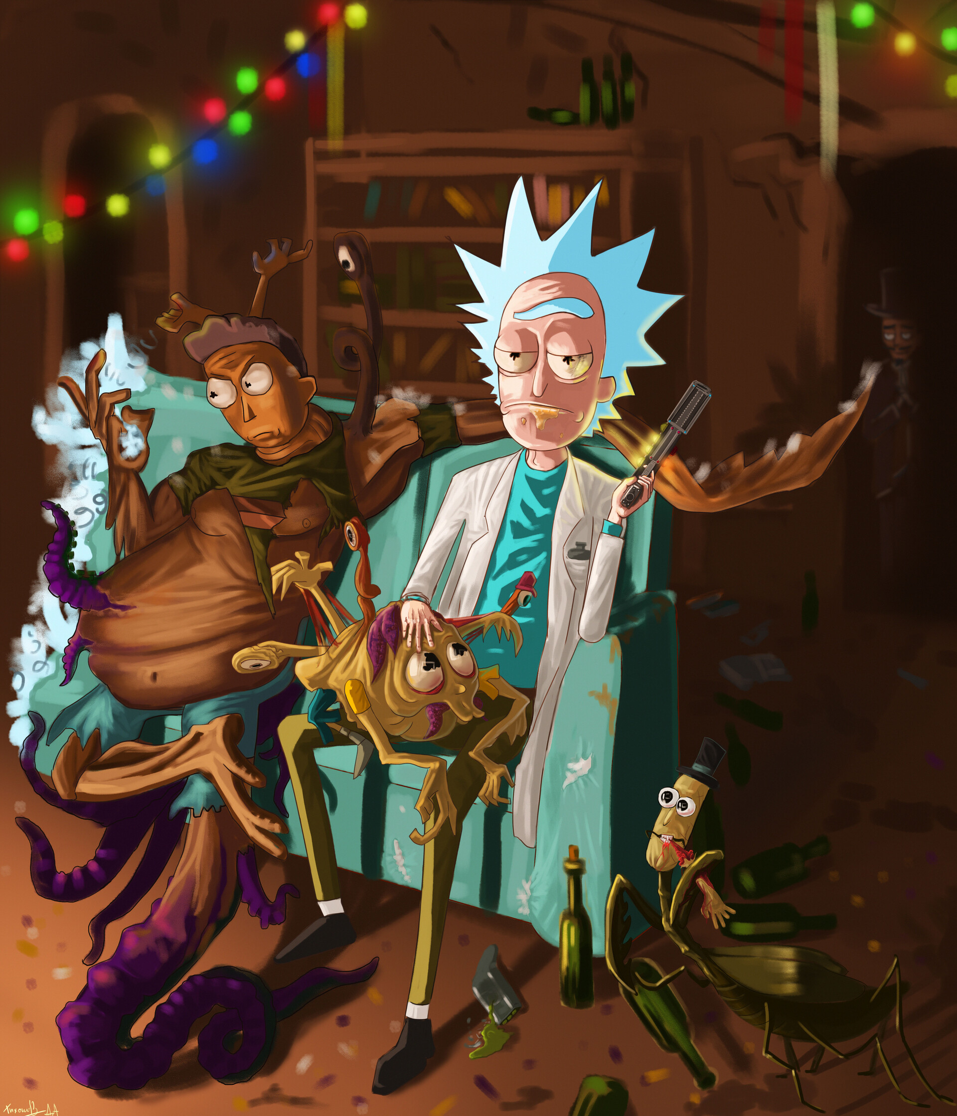 Artstation Fan Art Rik I Morti Shutka Dyavola Denis Tikhonov