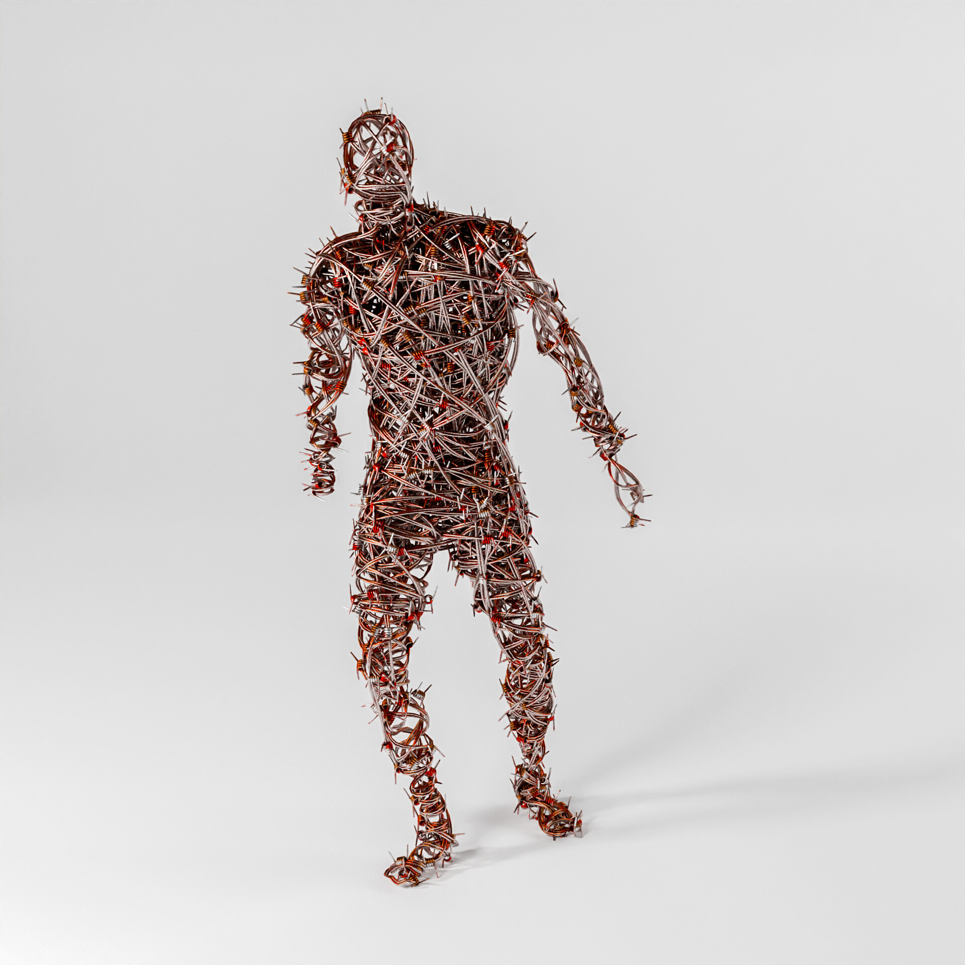 Barbed wire on sale man