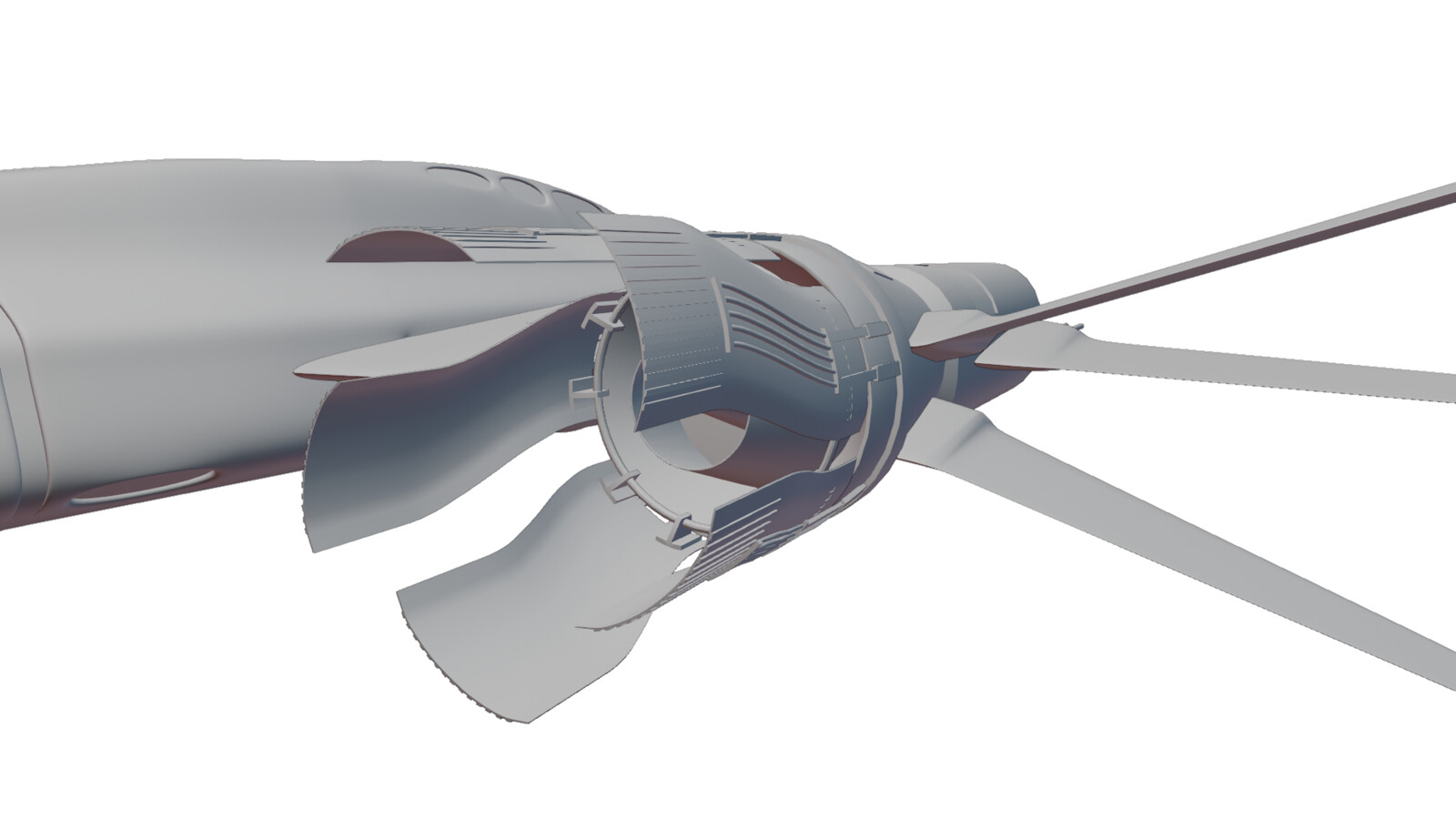 Rocket Plane Engine Detail