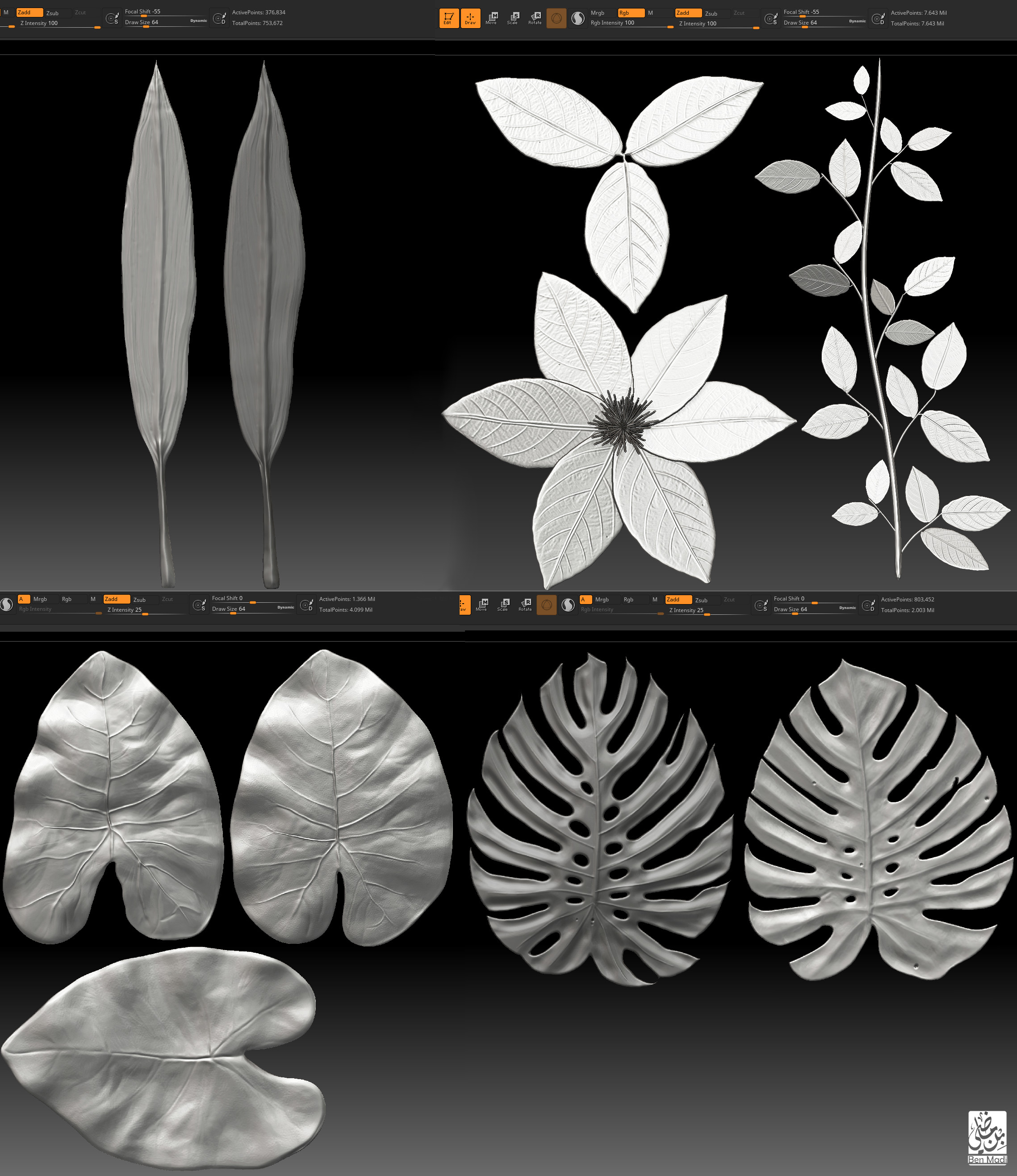 High poly foliages