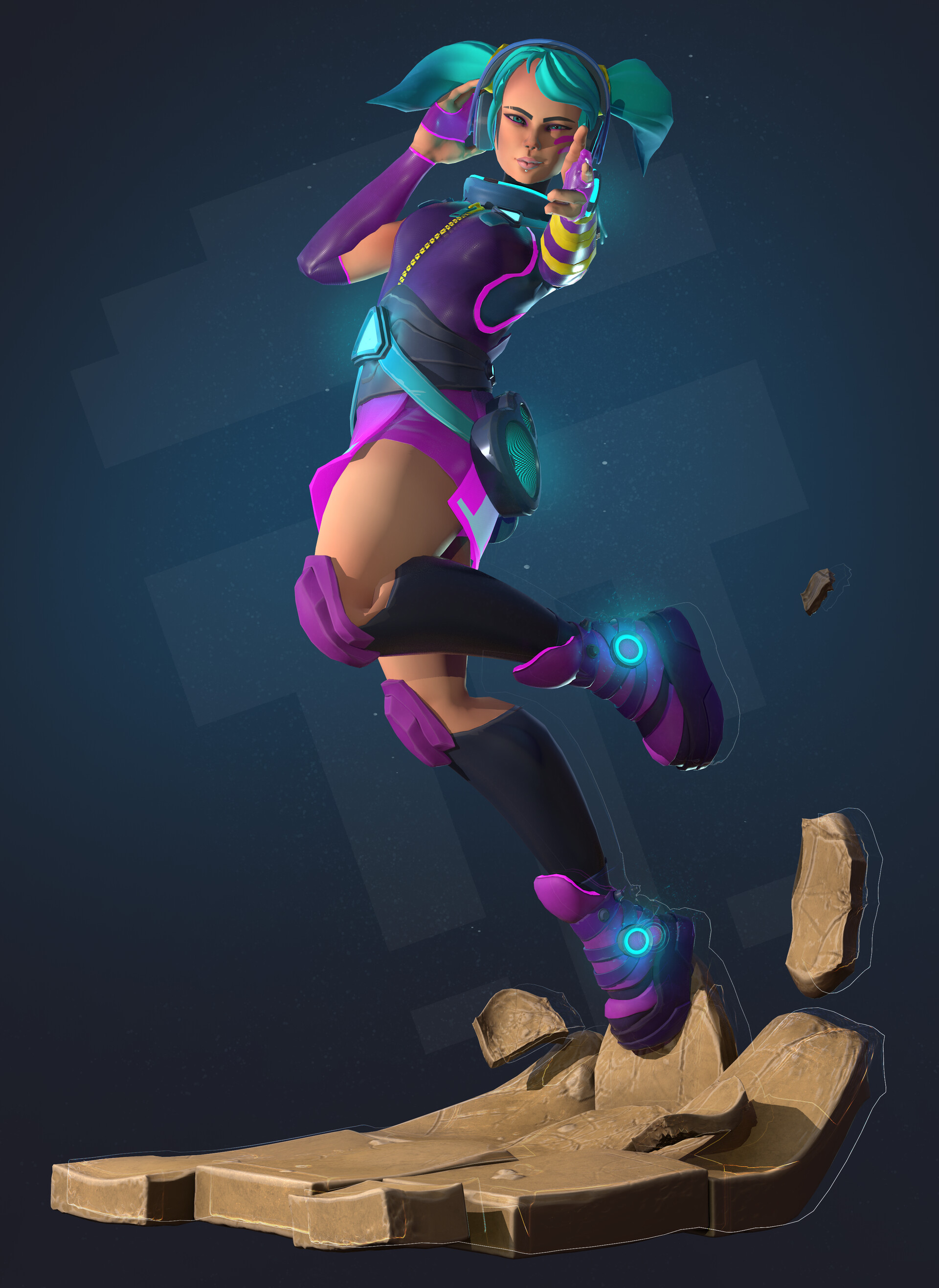 Faye Meadows Echo Valorant Character Fanart