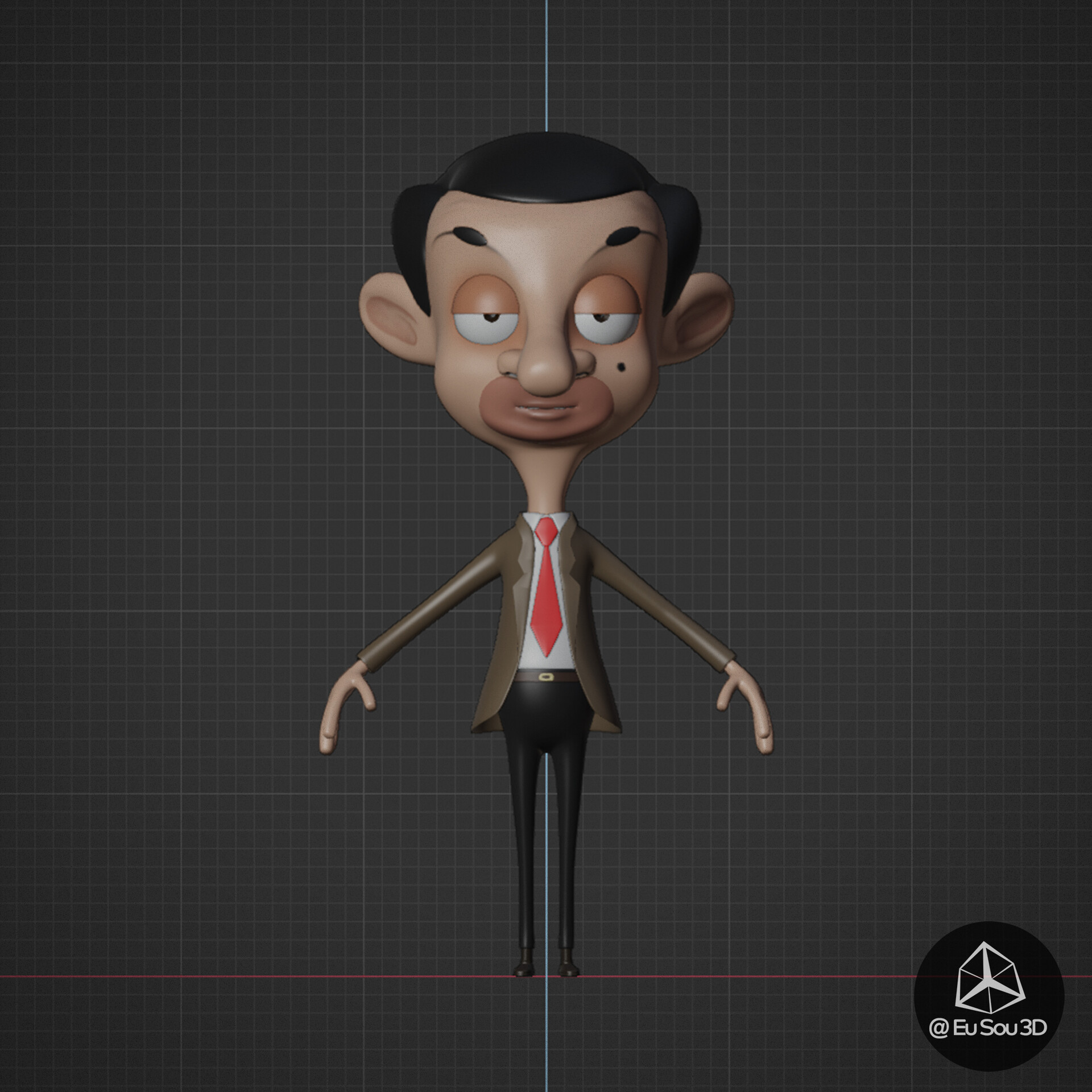 ArtStation - Mr Bean from 2d cartoon - Fan Art