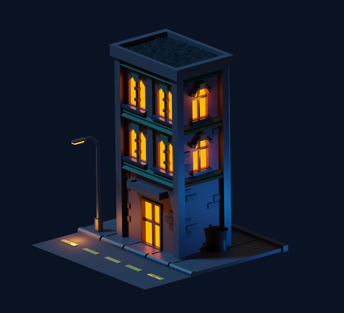 ArtStation - Low Poly Building