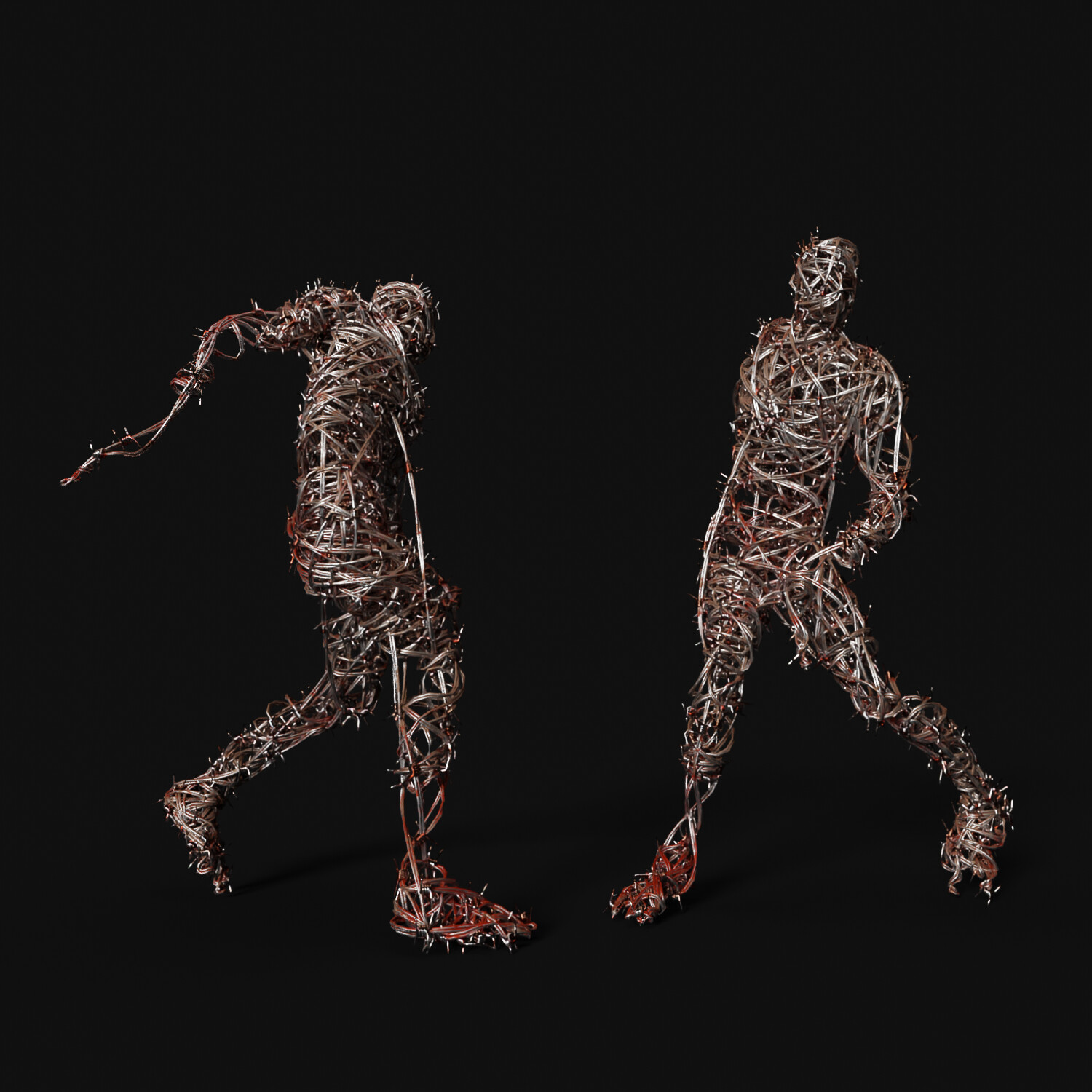 Barbed wire man discount