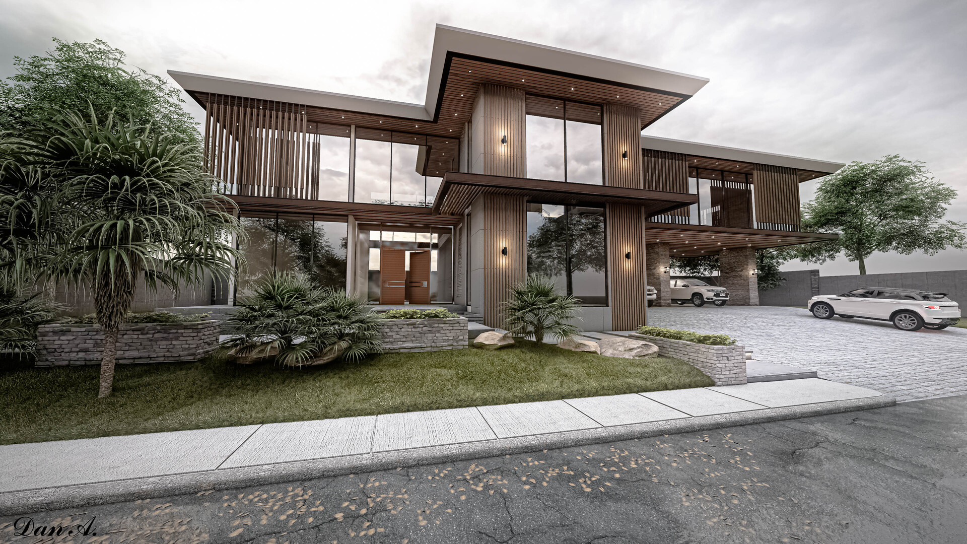 ArtStation - Modern Tropical house design ( High-end