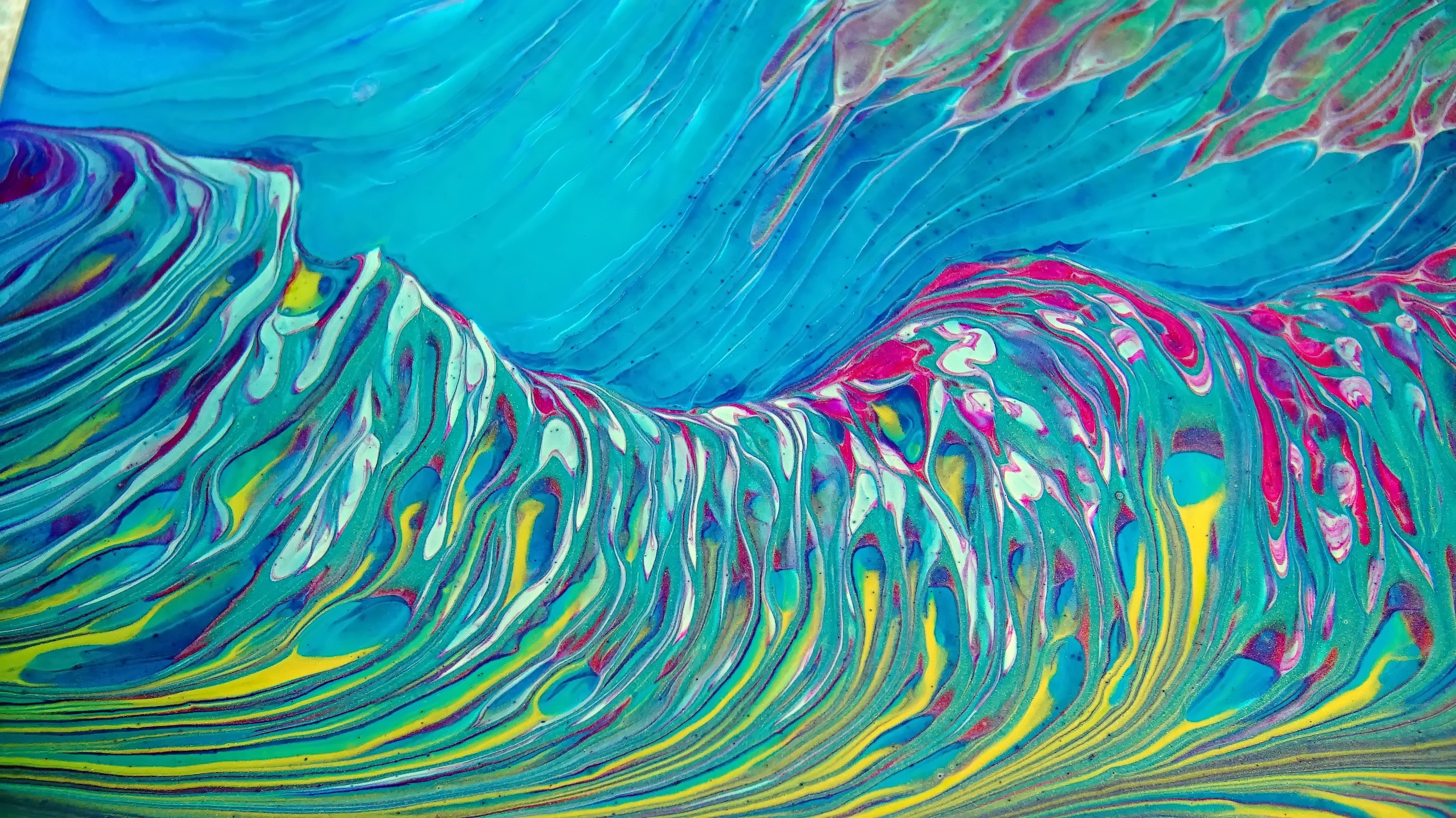 Just pour with Fiona Wandering SPLIT cup straight pour Landscape