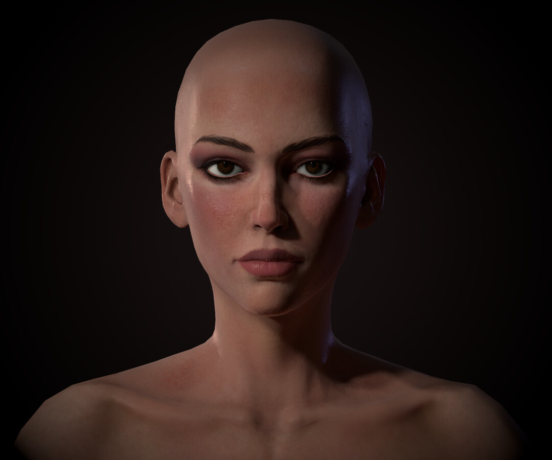 ArtStation - My study on Skin texturing and Shading
