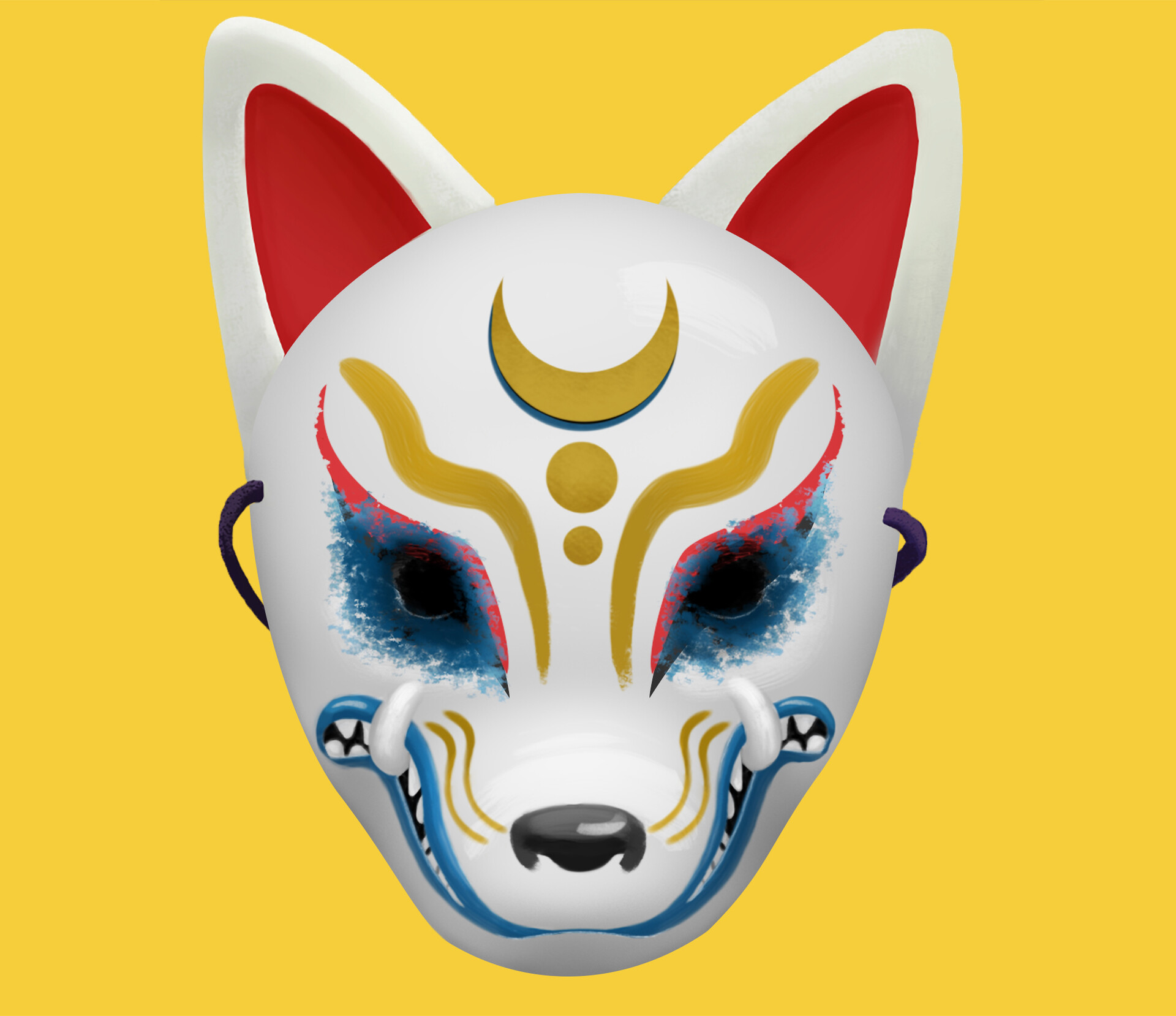 ArtStation - Fox Fire Mask