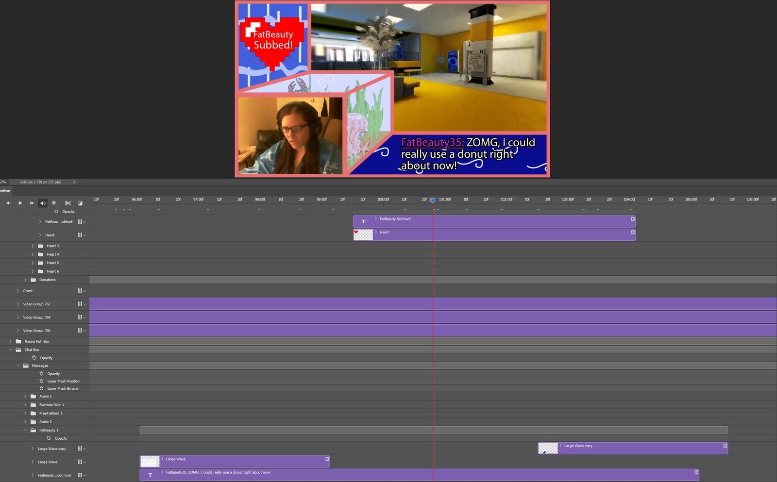 The "Subbing in the Rain" visual effect within Photoshop video editor