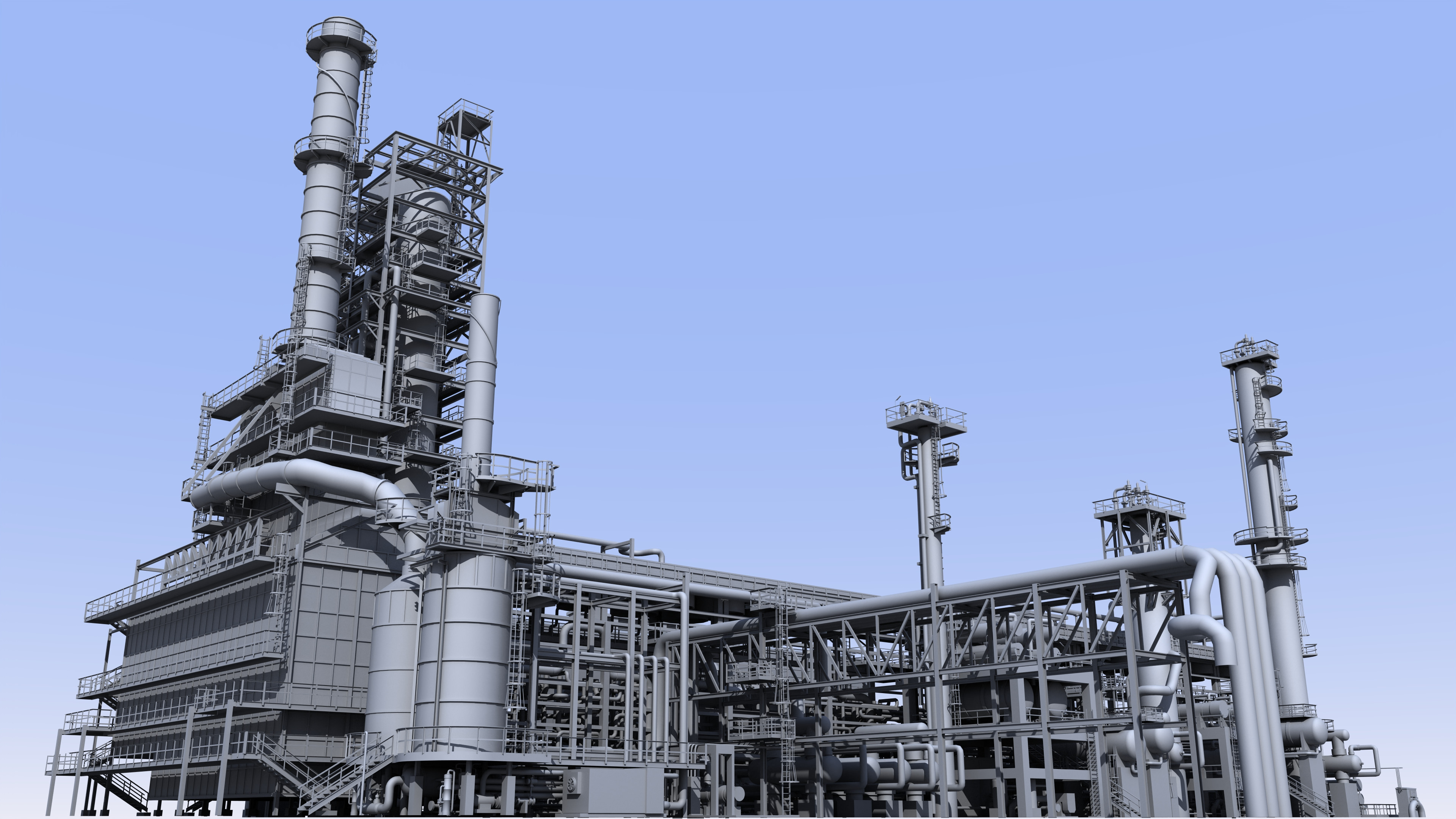 Catalyst regeneration section of oil refinery.