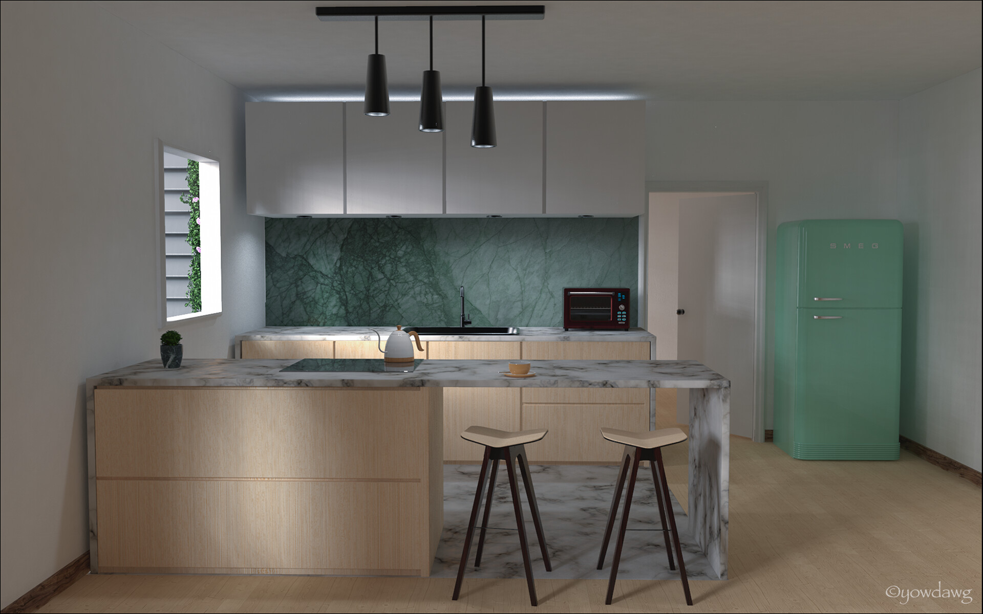 ArtStation - Minimalist Kitchen.