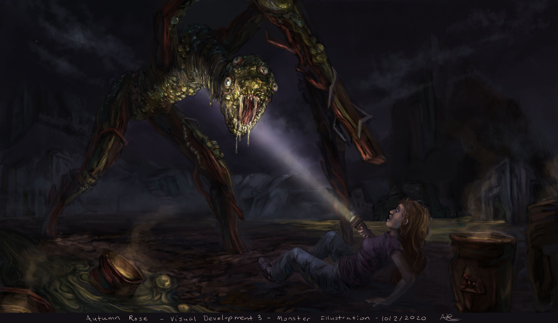 Monster Concept Art for Horror Short Film