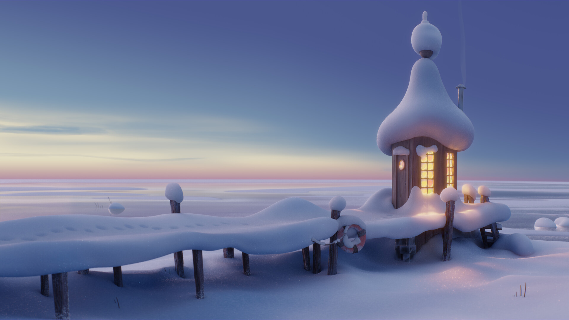 Artstation Moomin Midwinter Environment