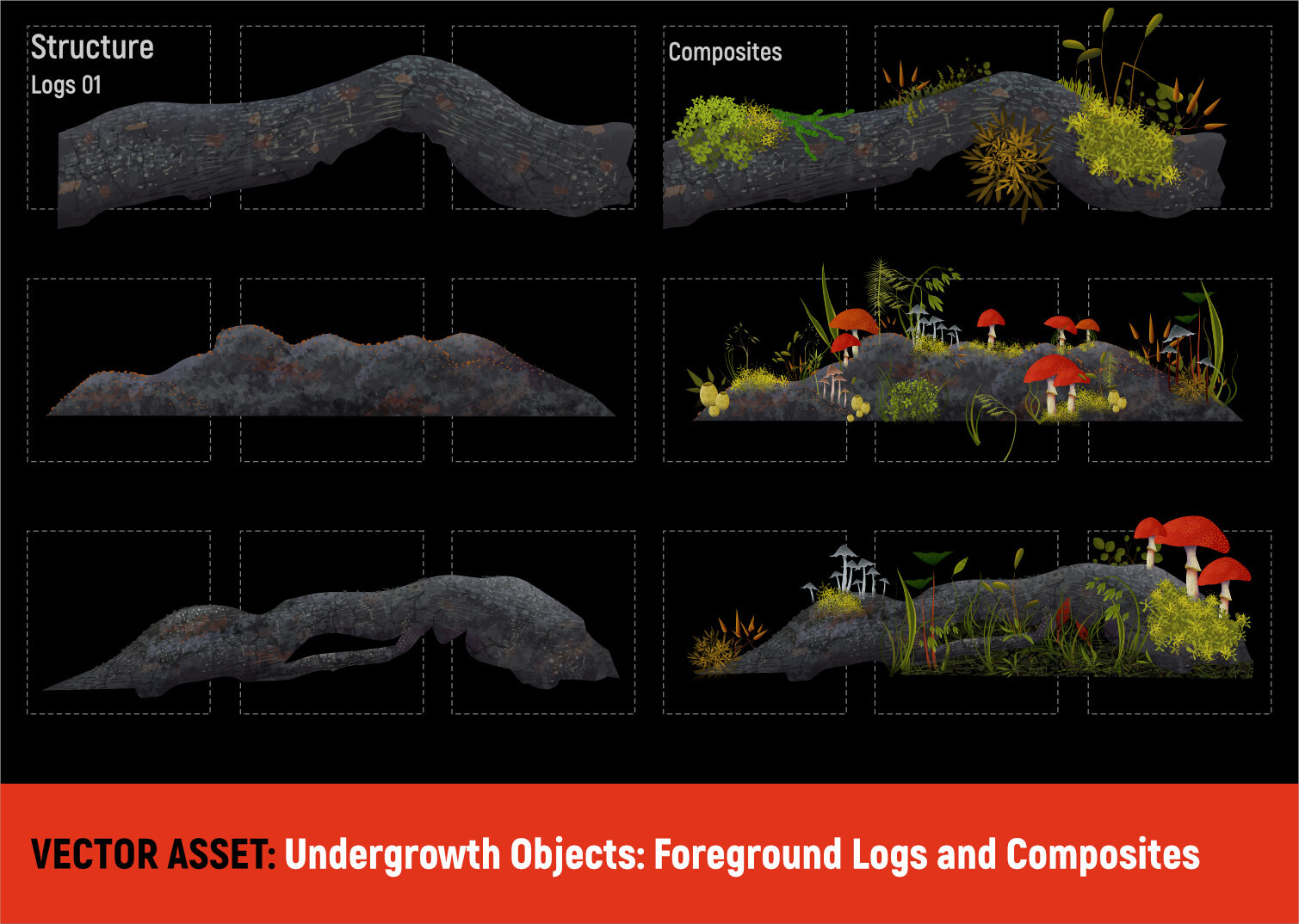 Undergrowth Vector Objects
Foreground Logs and Composites