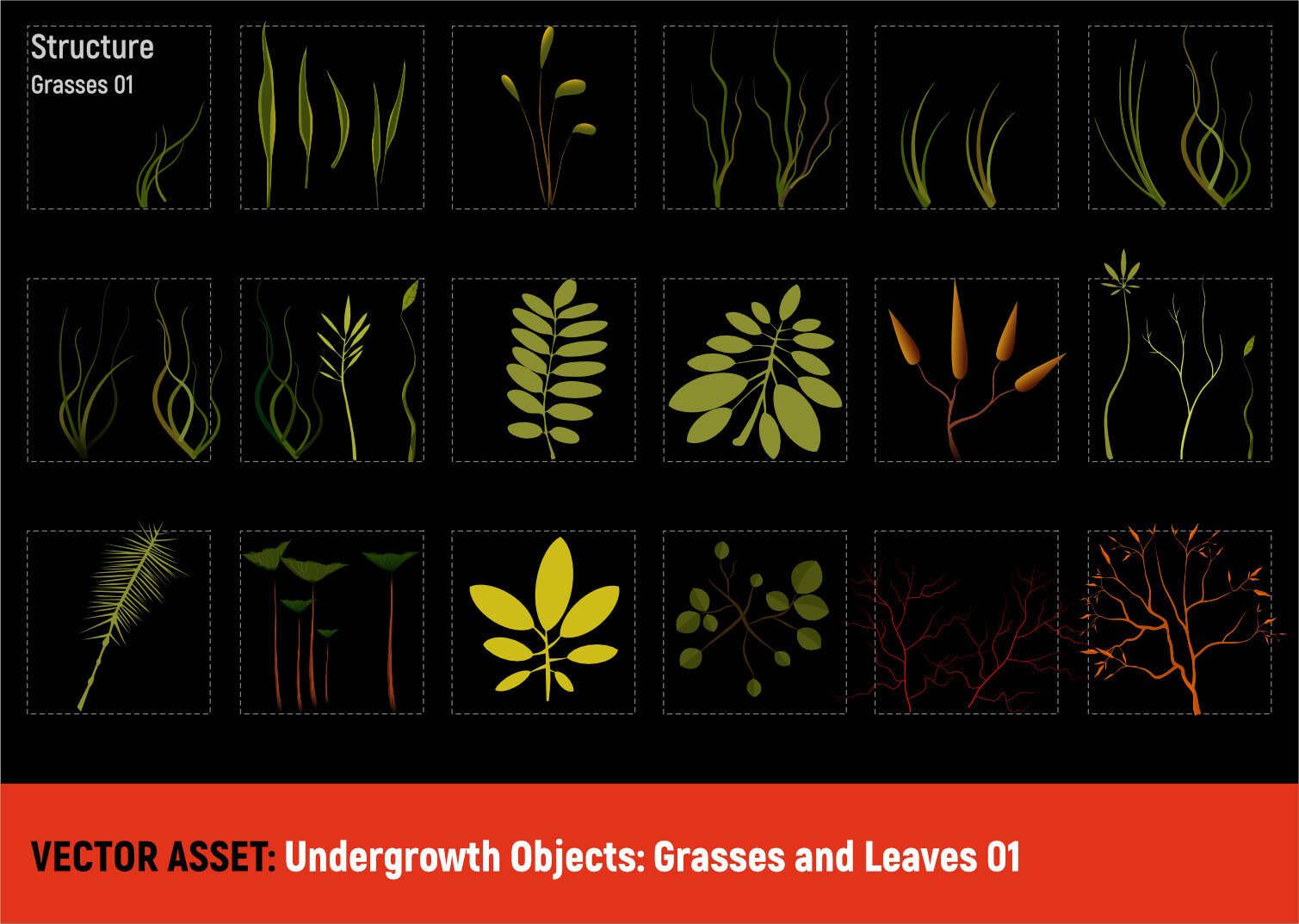 Undergrowth Vector Objects
Grass and Foliage