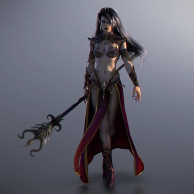 Dark Elf Sorceress - Warhammer