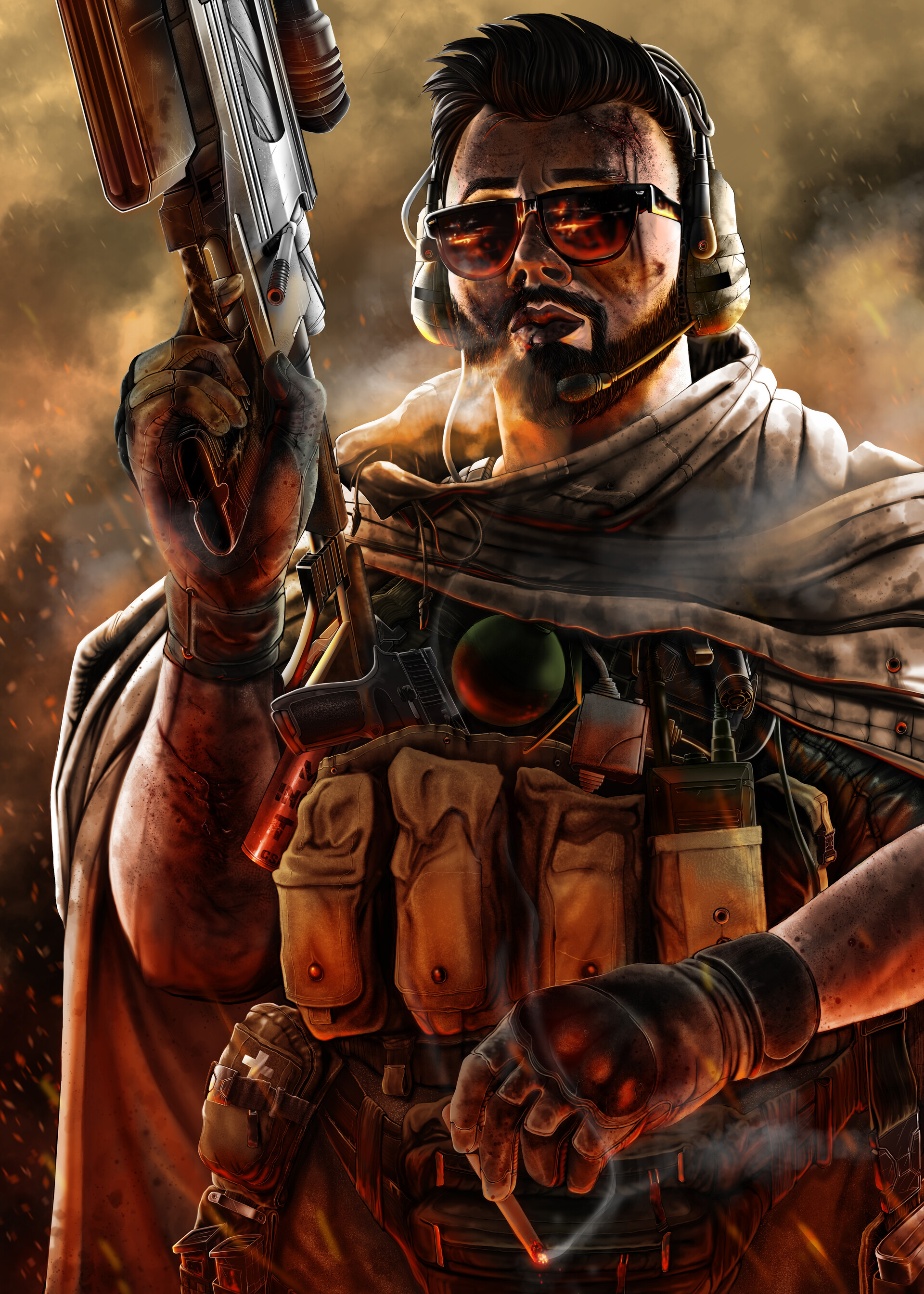 Artstation Sicapitanos Cod Warzone Ghost Razvan Sersescu
