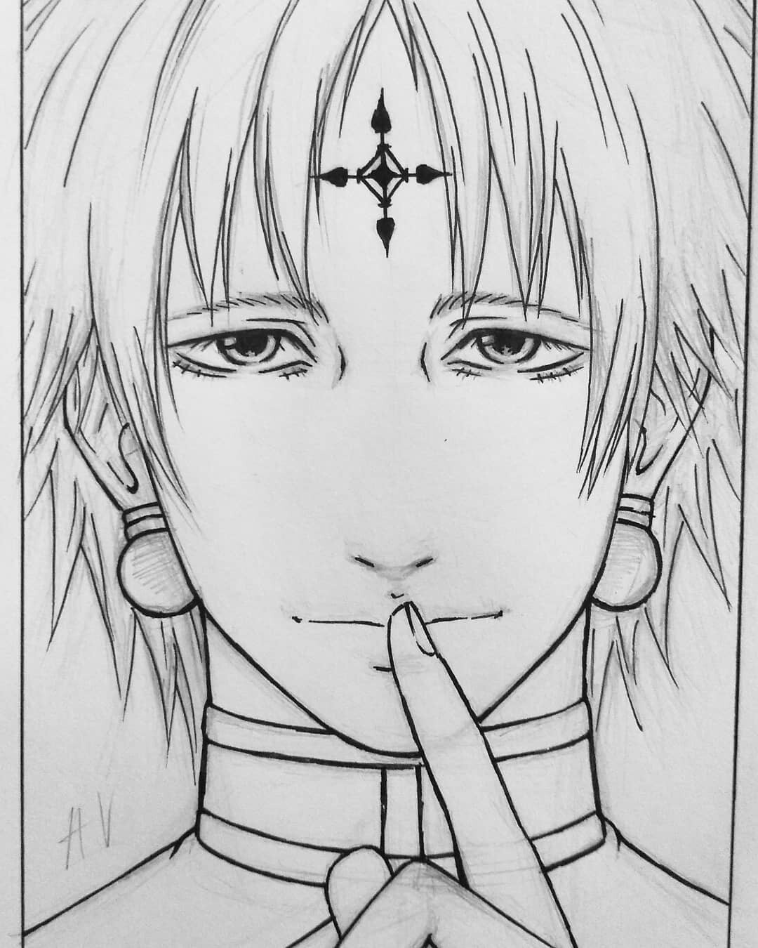 pic Chrollo Lucifer Black And White a v chrollo lucilfer from hunter x