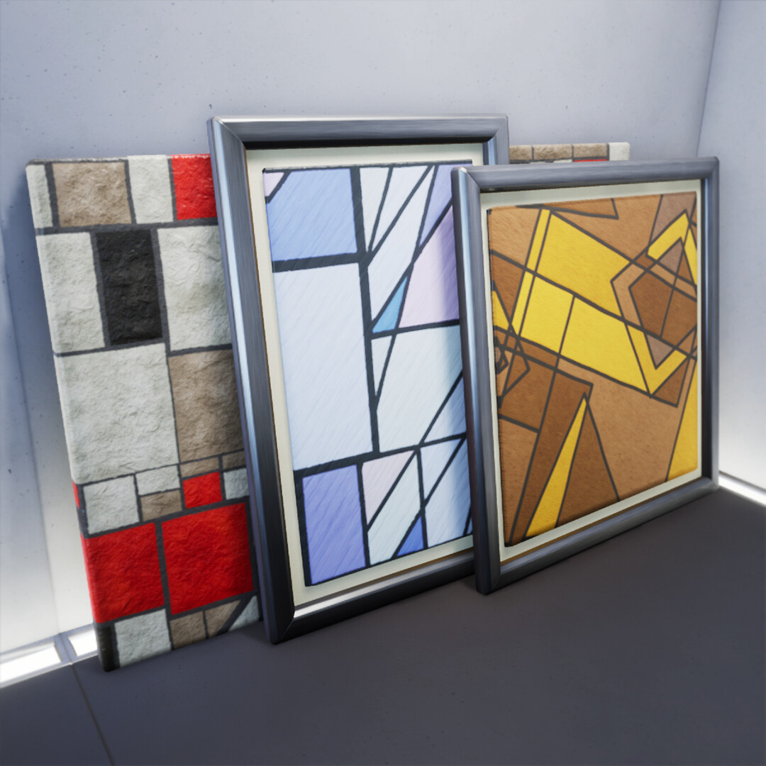 Some Geometric Painting variations in Unreal 