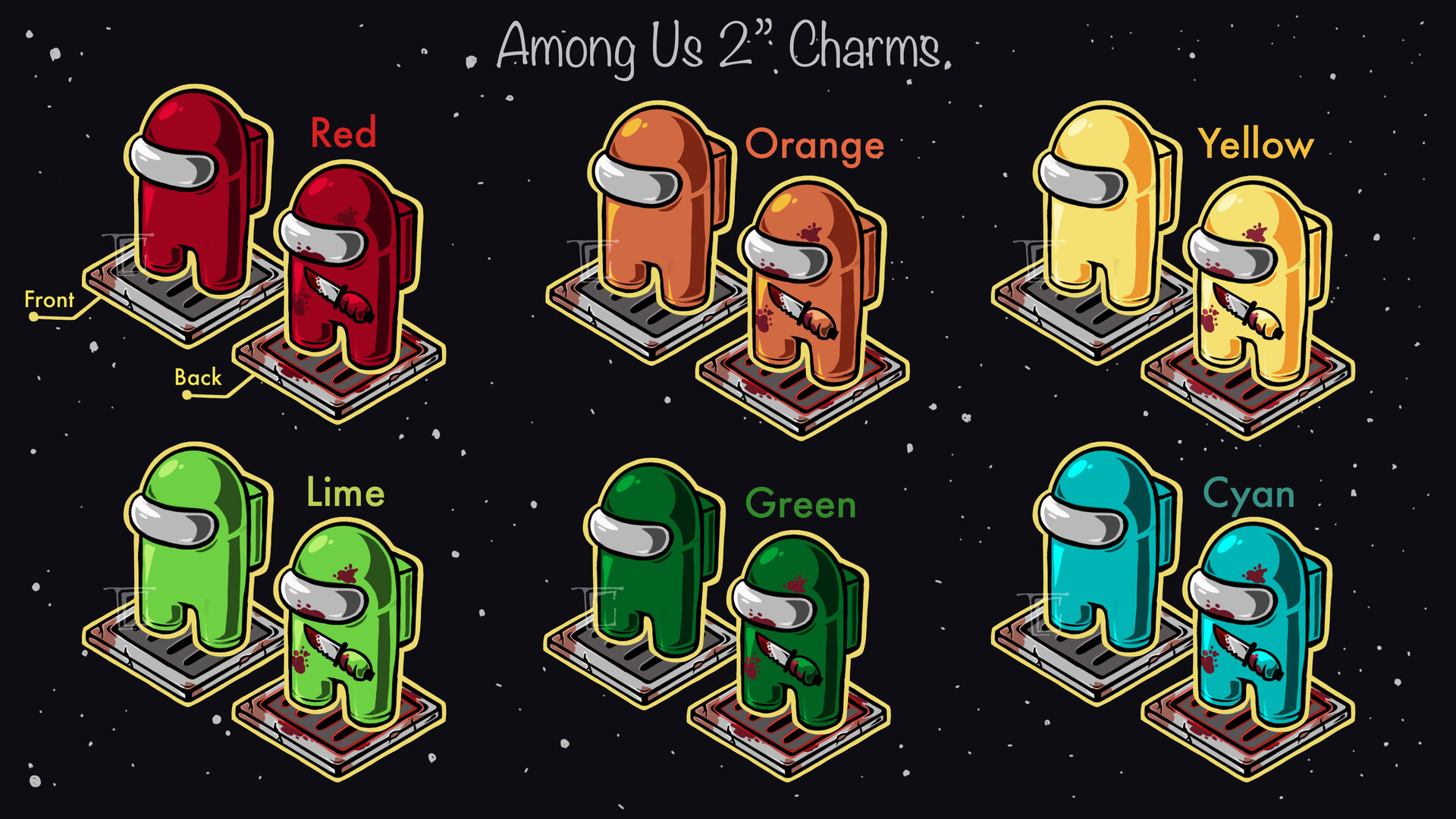 Taylor Copko Among Us Charm Designs