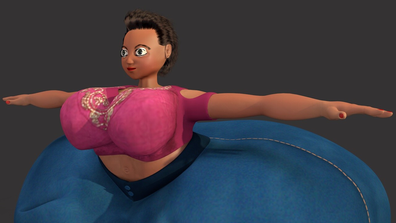 ArtStation - 3D Cartoon Fat Lady