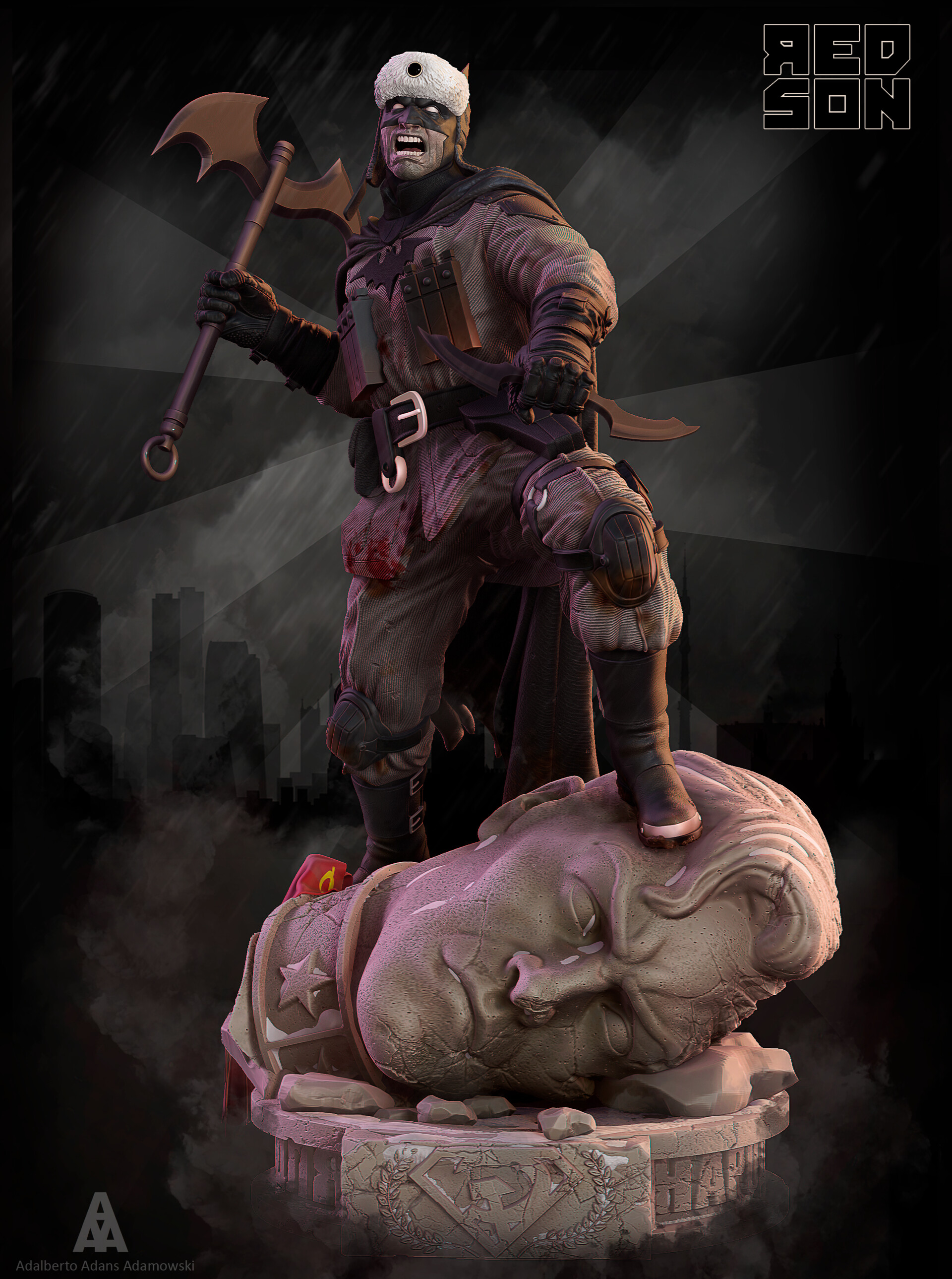 batman red son statue