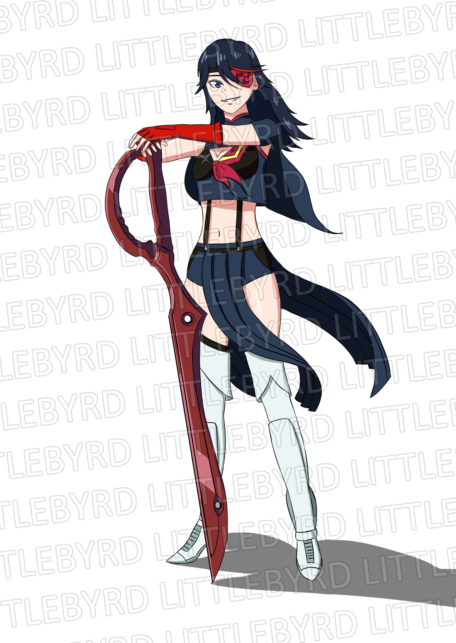 photo Ryuko Matoi Artstation ryuko matoi x beidou commission byrd