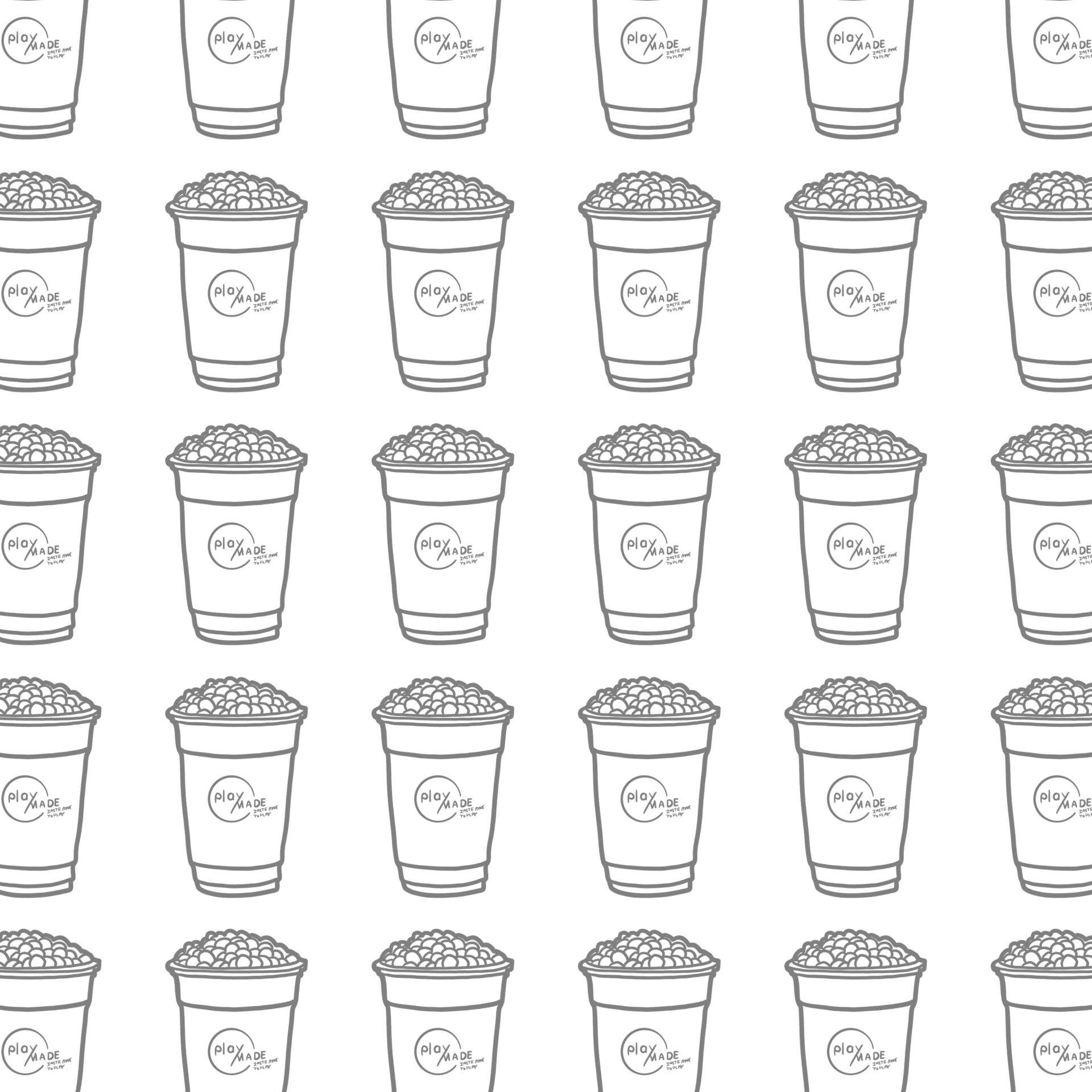 PowPowPix Grape Yakult Green Tea with Grape Boba (Bubble Tea)