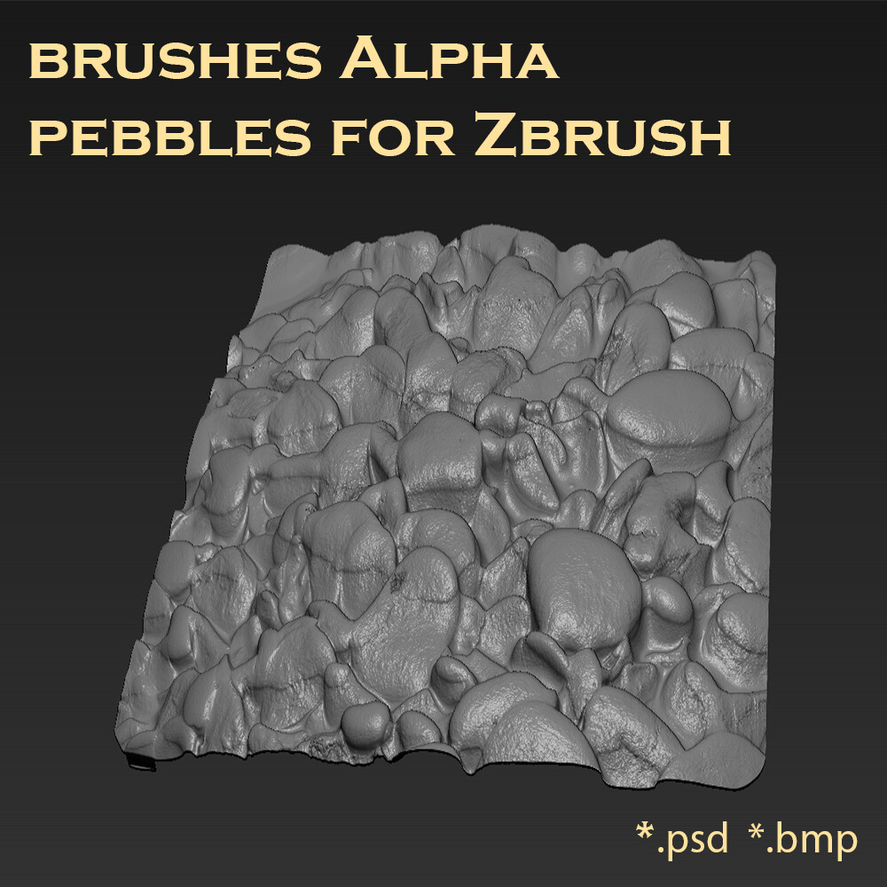 ArtStation - brushes Alpha pebbles for Zbrush
