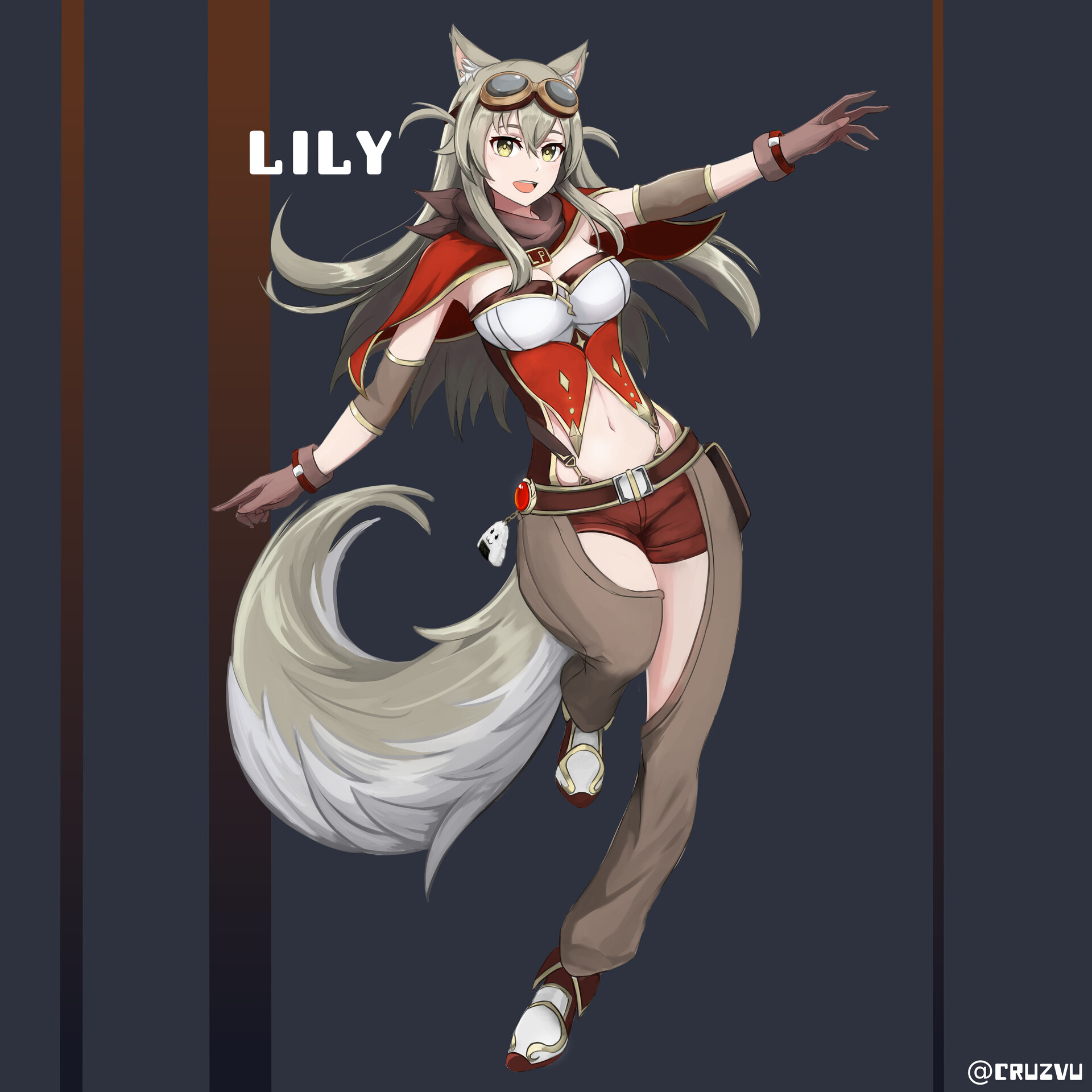 Lily fox. Lily the Fox Mechanic. Lily Fox механик Манга. Fox girl Lily.