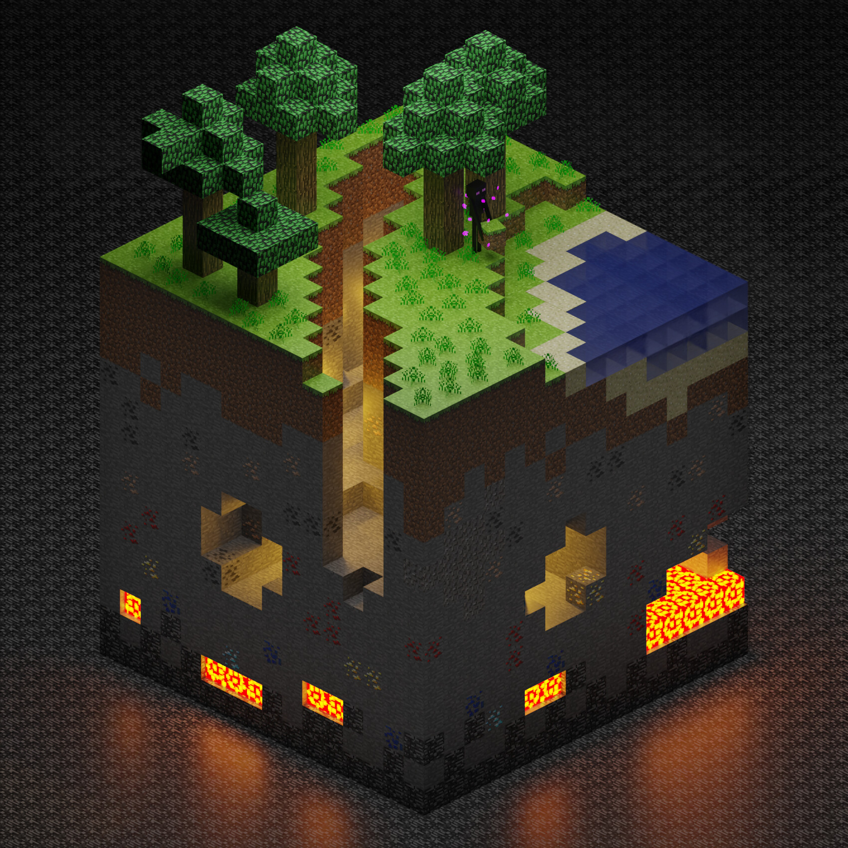 Artstation Minecraft Cube