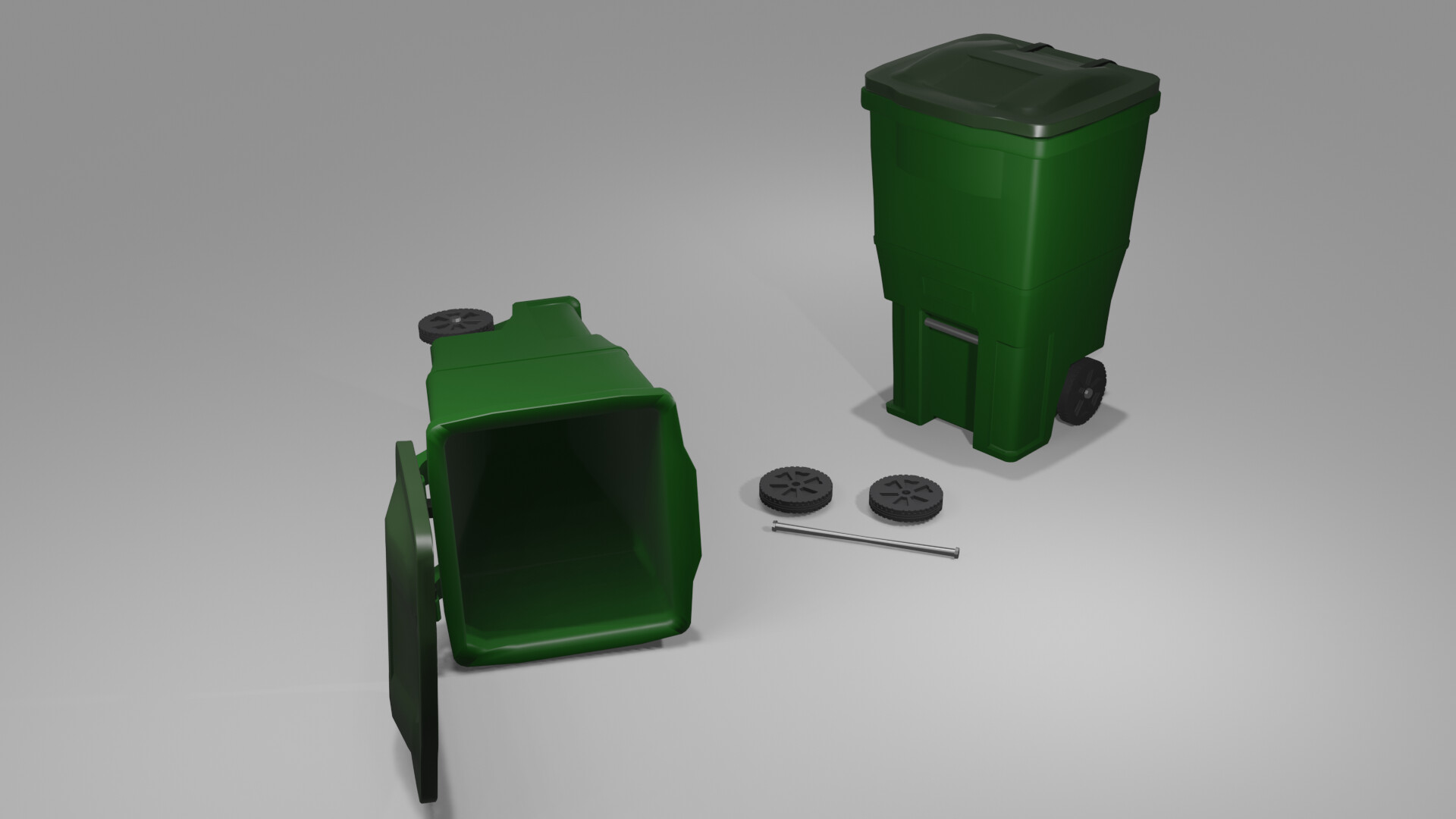 ArtStation - 3D modeling of a garbage can