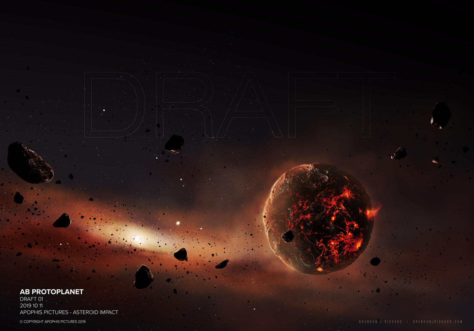 First Draft and impression of a forming protoplanet