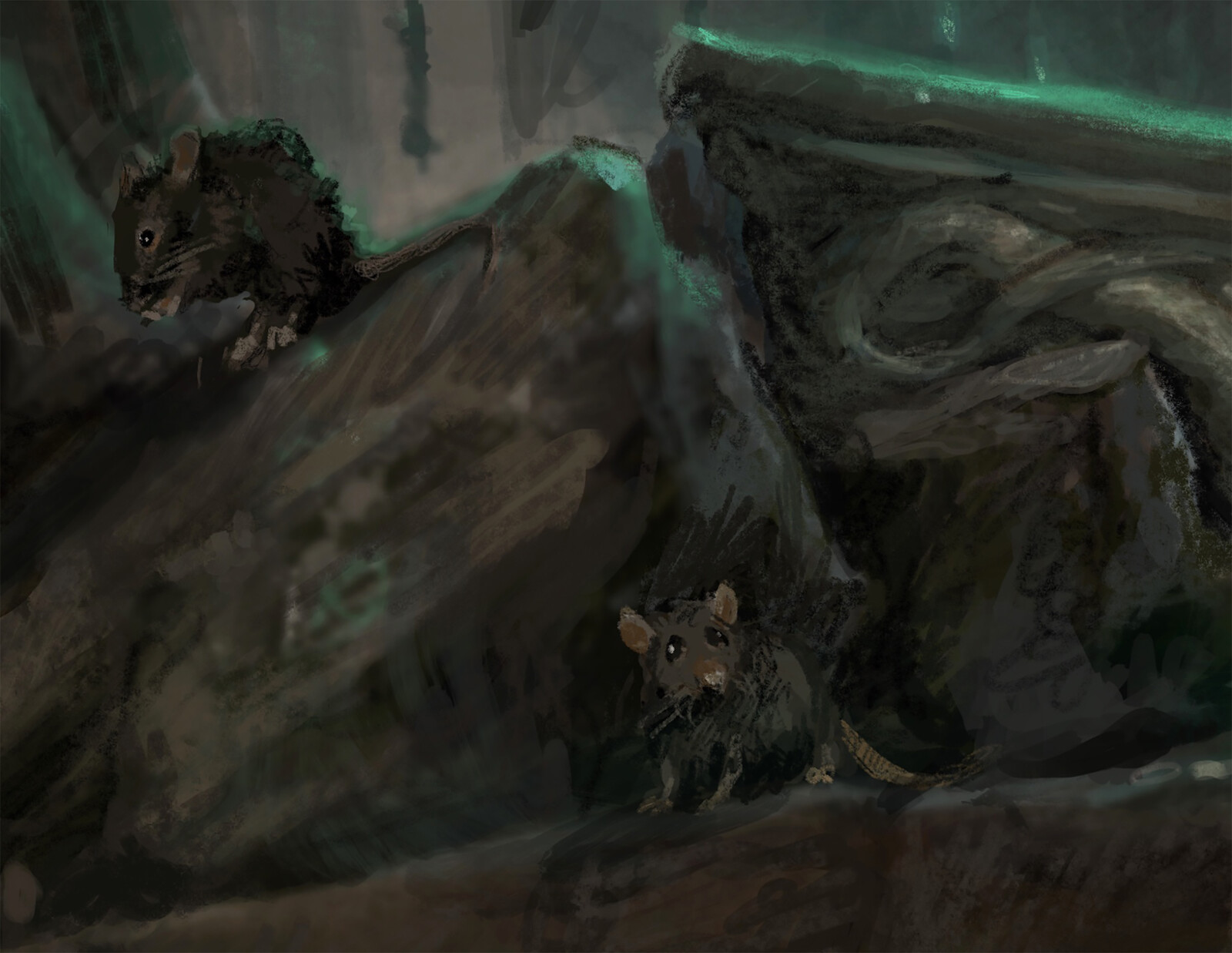 small inhabitants in the dark
