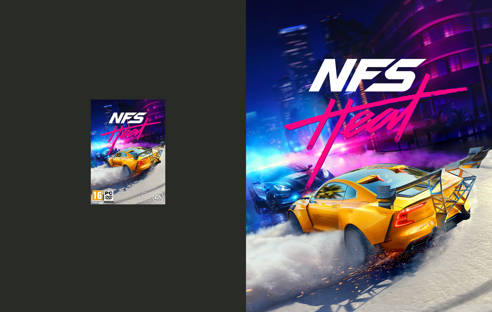 Need for Speed Heat (Original Scan vs. Poster format)