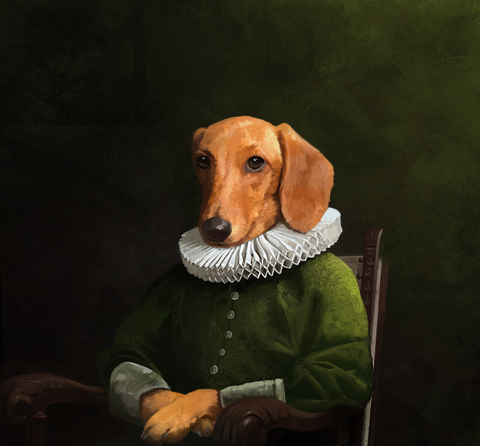 Fancy Dog Portrait
