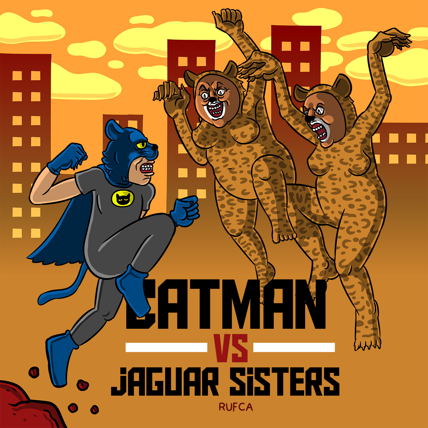 ArtStation - CATMAN VS JAGUARD SISTERS