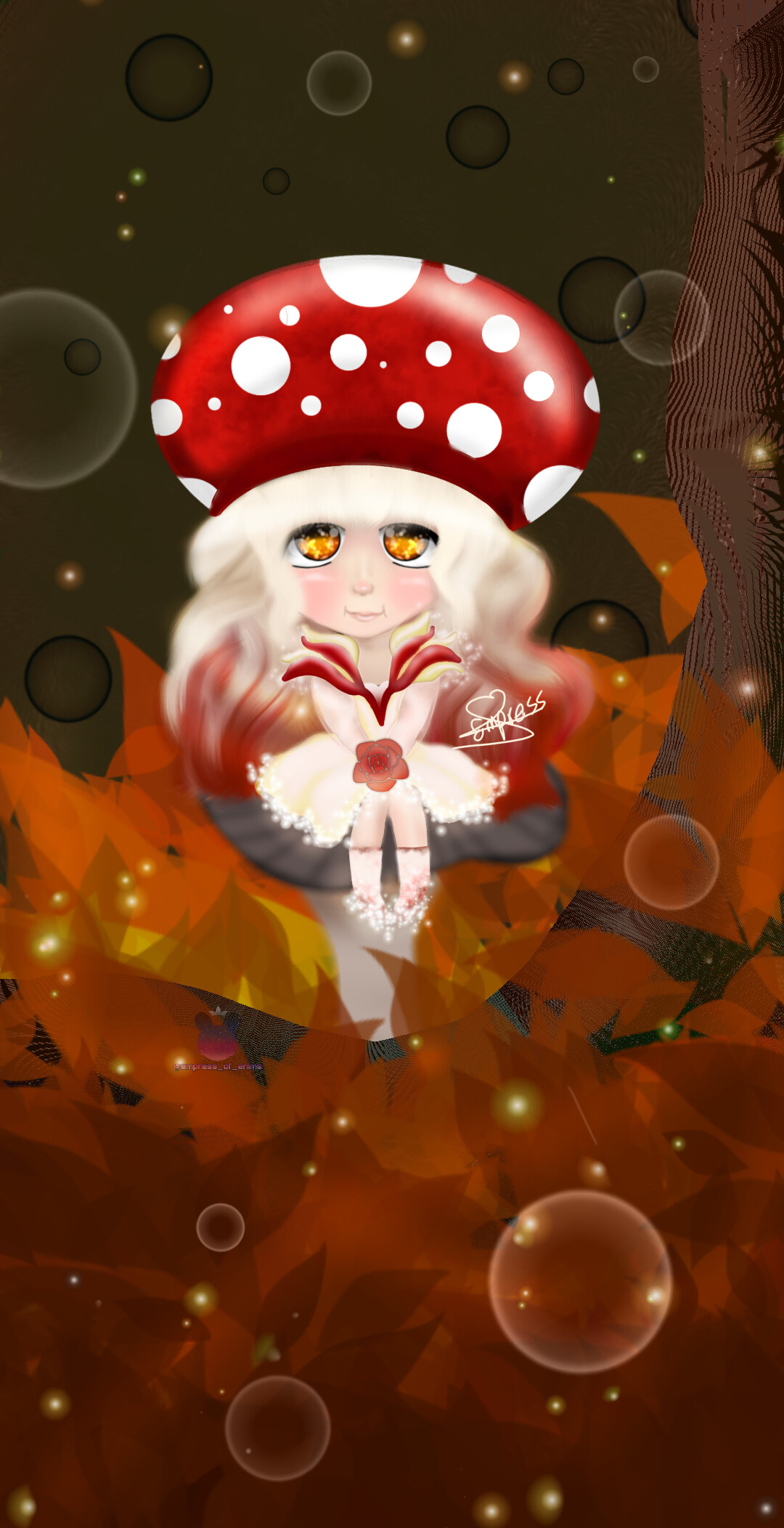 cute anime mushroom girl