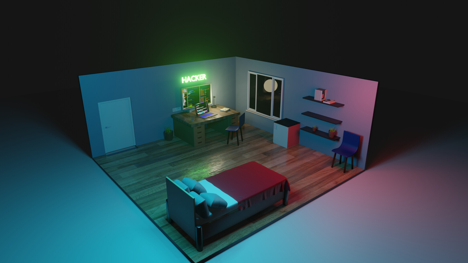 Artstation 3d Simple And Minimal Room Design Somesh Pathak