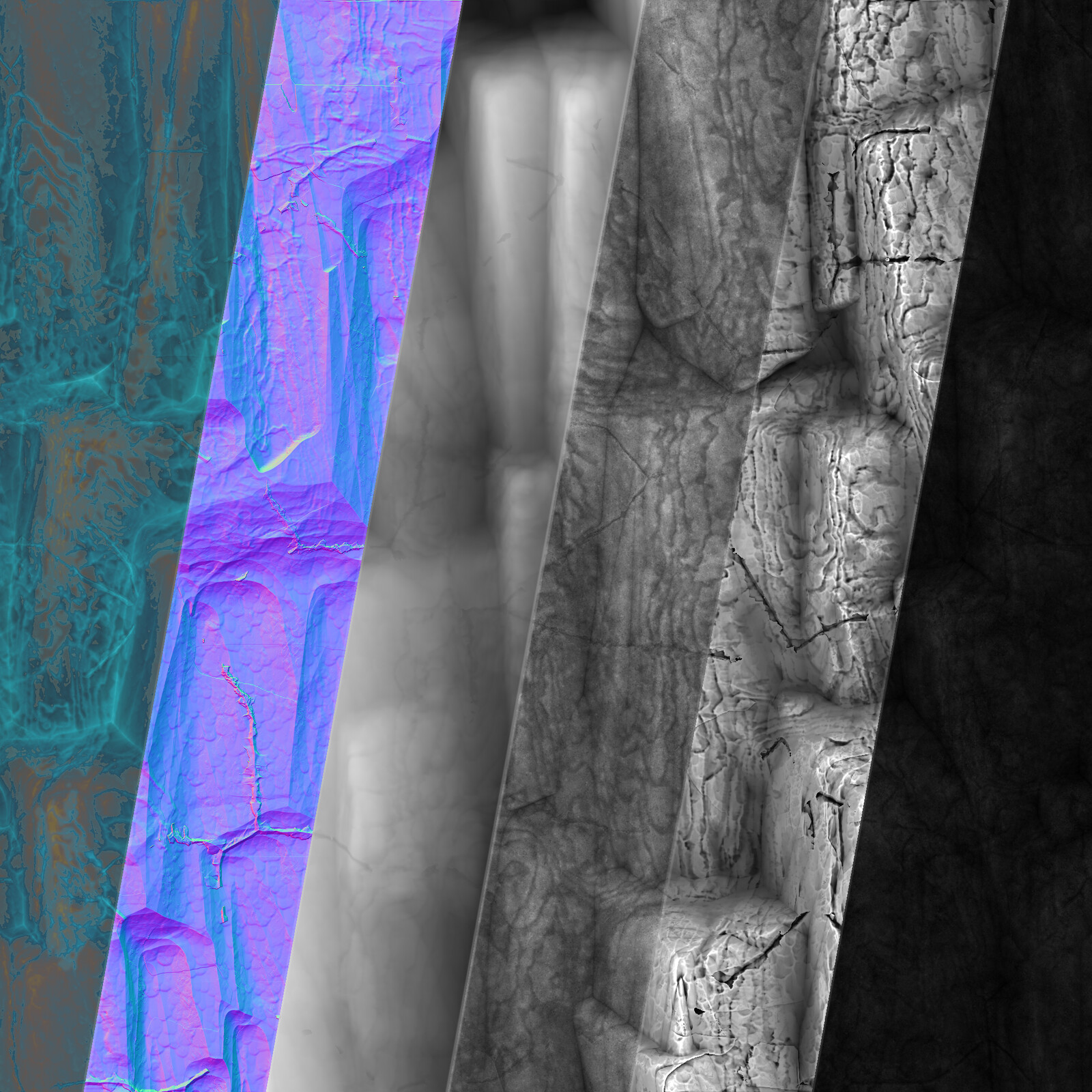 BaseColor/Normal/Height/Roughness/AO/Metallic